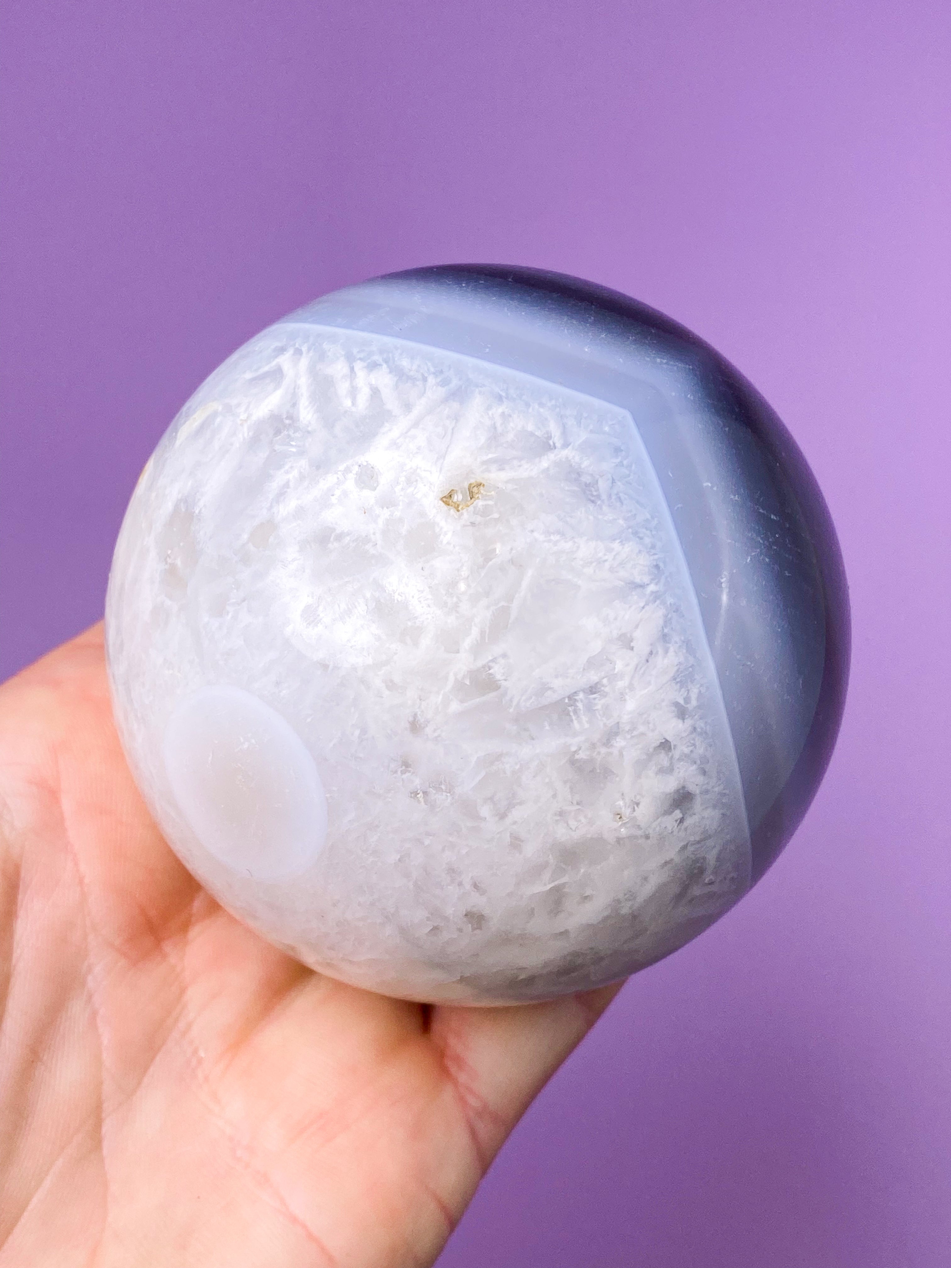 Druzy Agate Moon (No. 1)