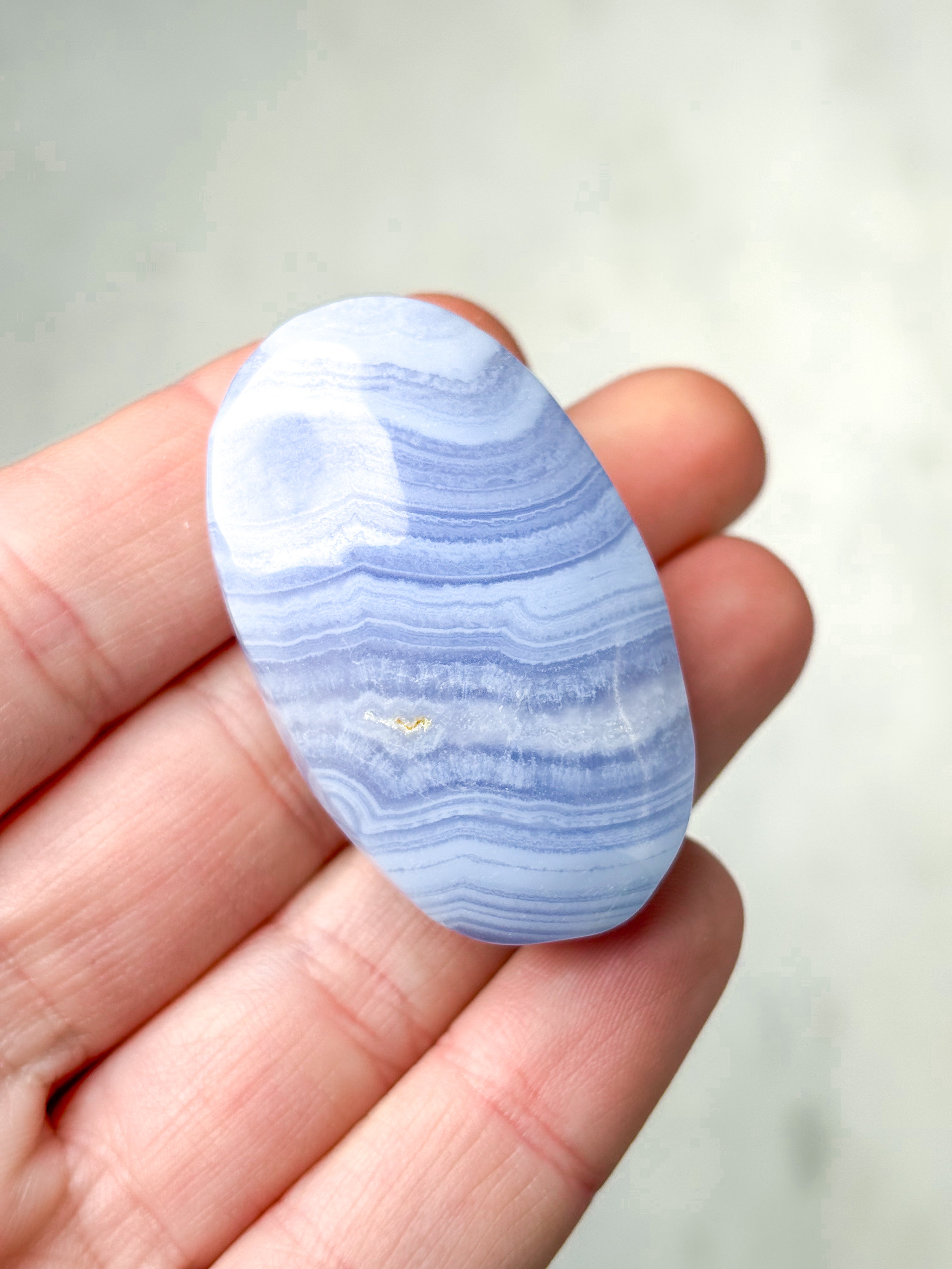 Blonde Agat Palmstone (Nr. 12) Eksklusiv Kvalitet