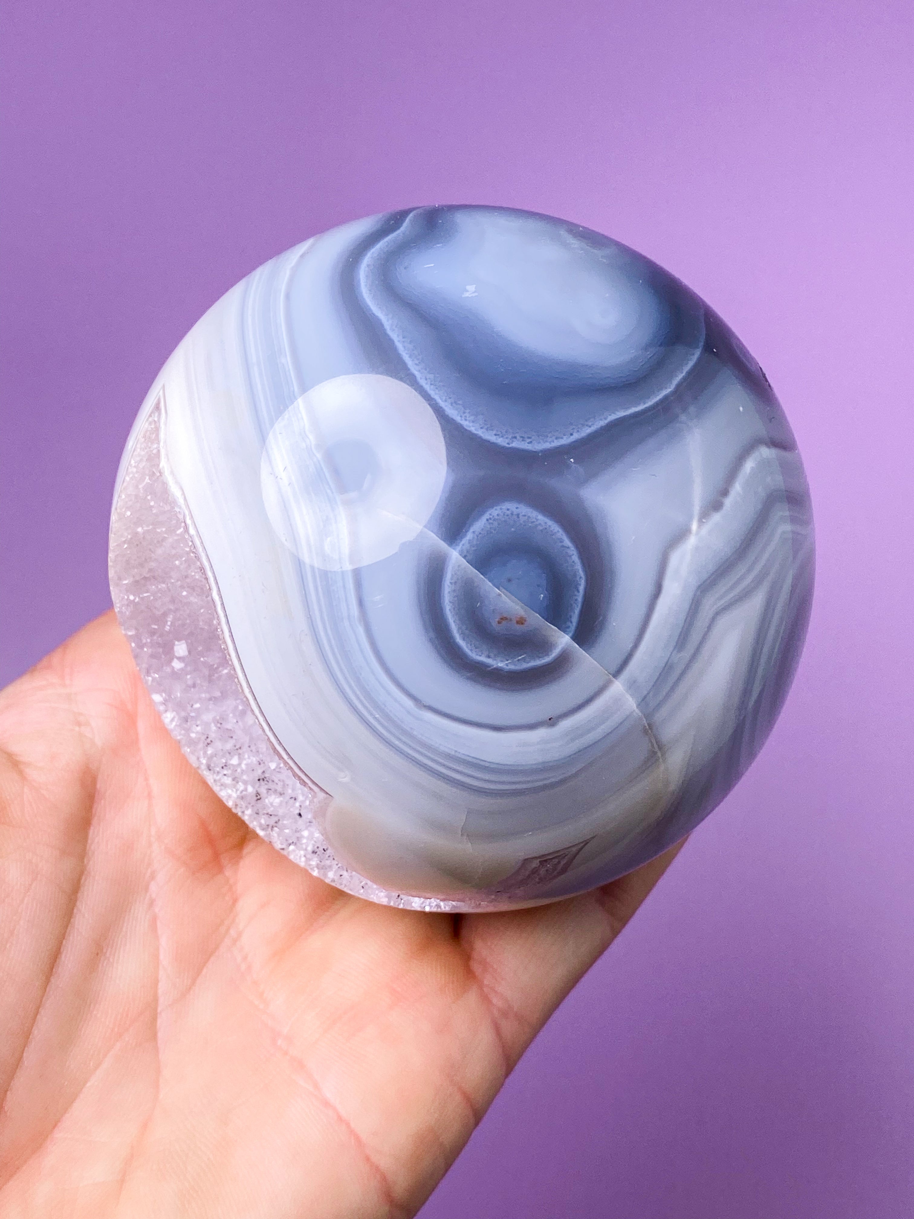 Druzy Agate Moon (No. 1)