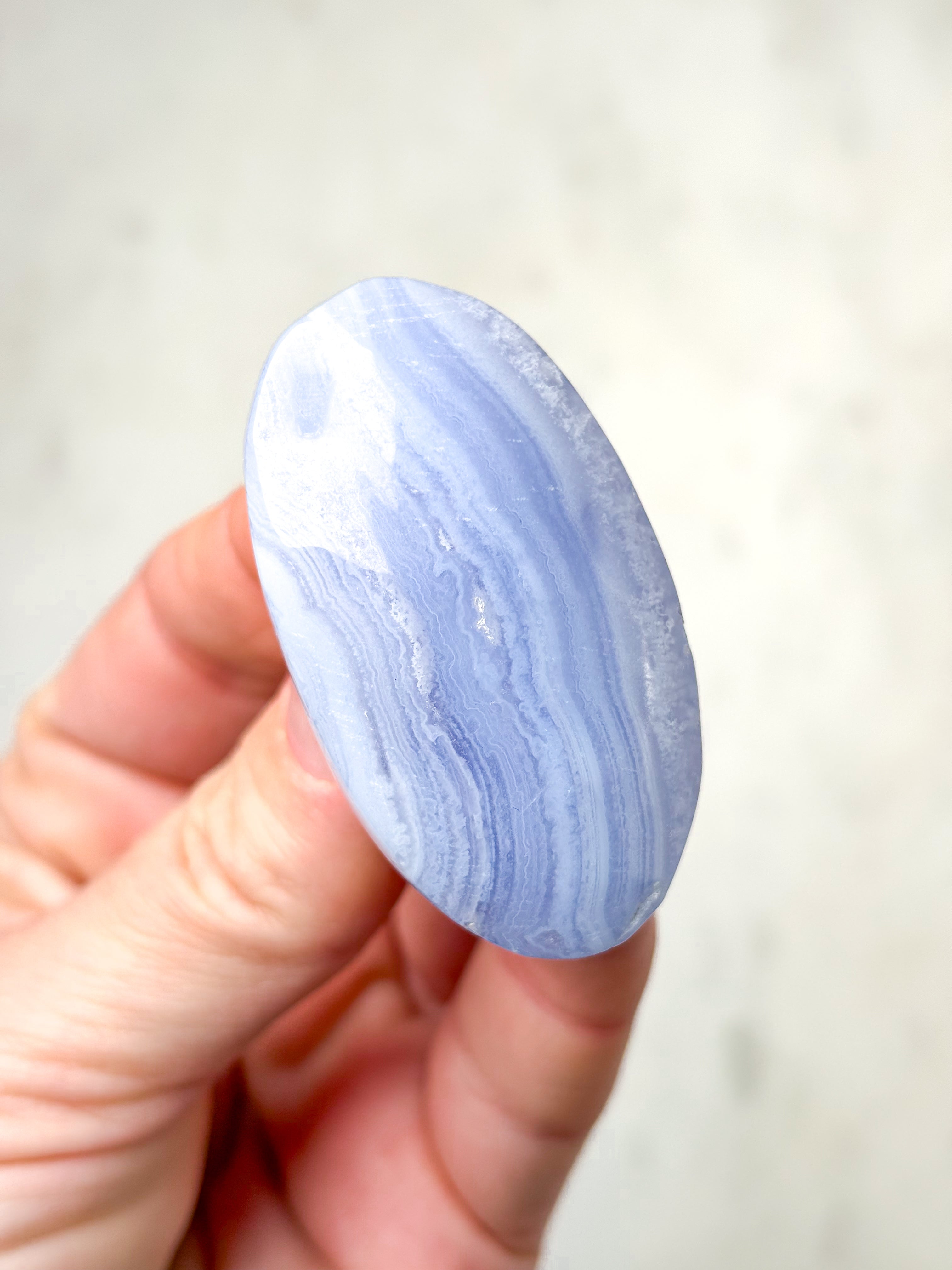 Lace Agate Palmstone (No. 14) Exclusive Quality