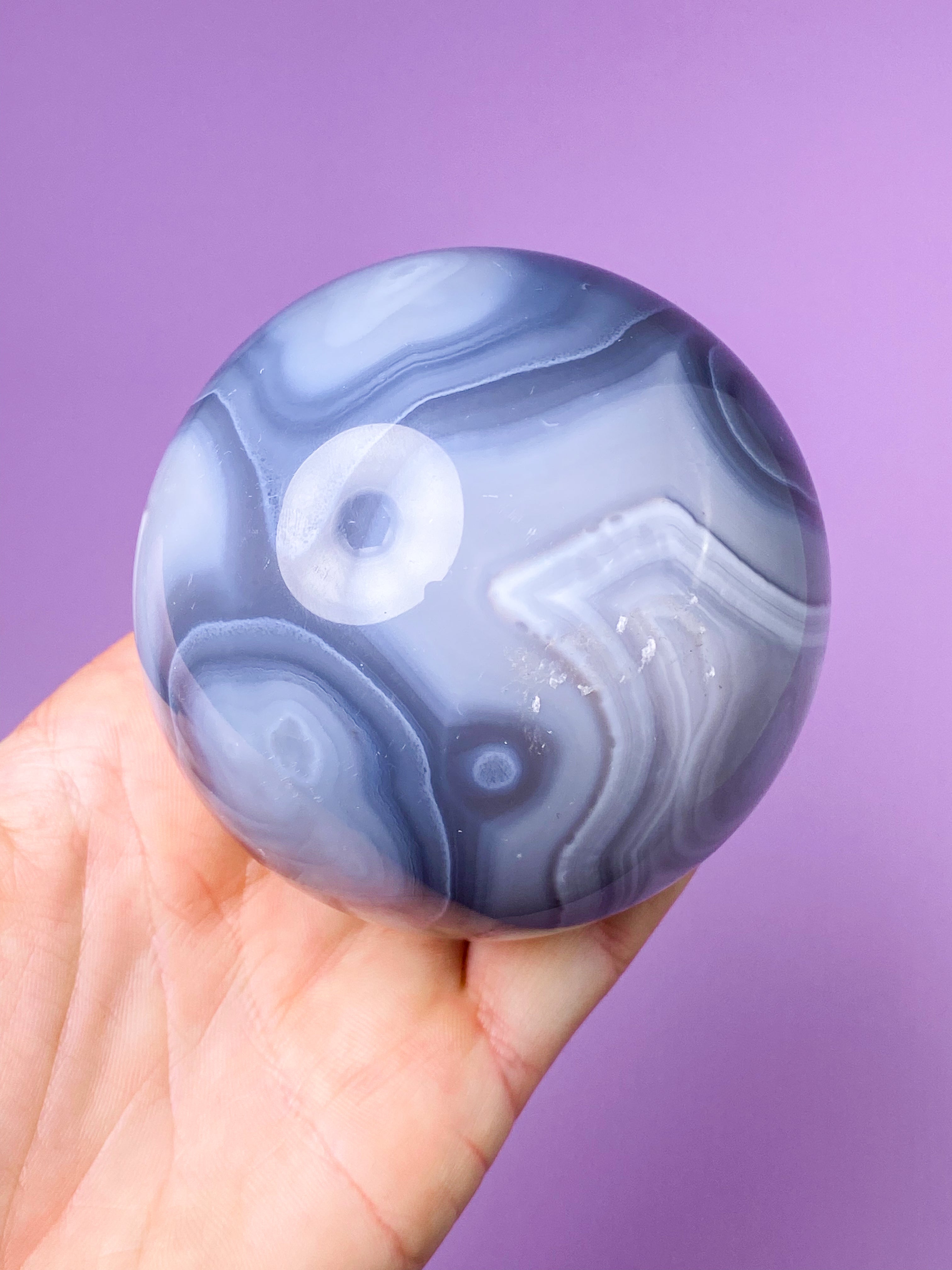 Druzy Agate Moon (No. 1)