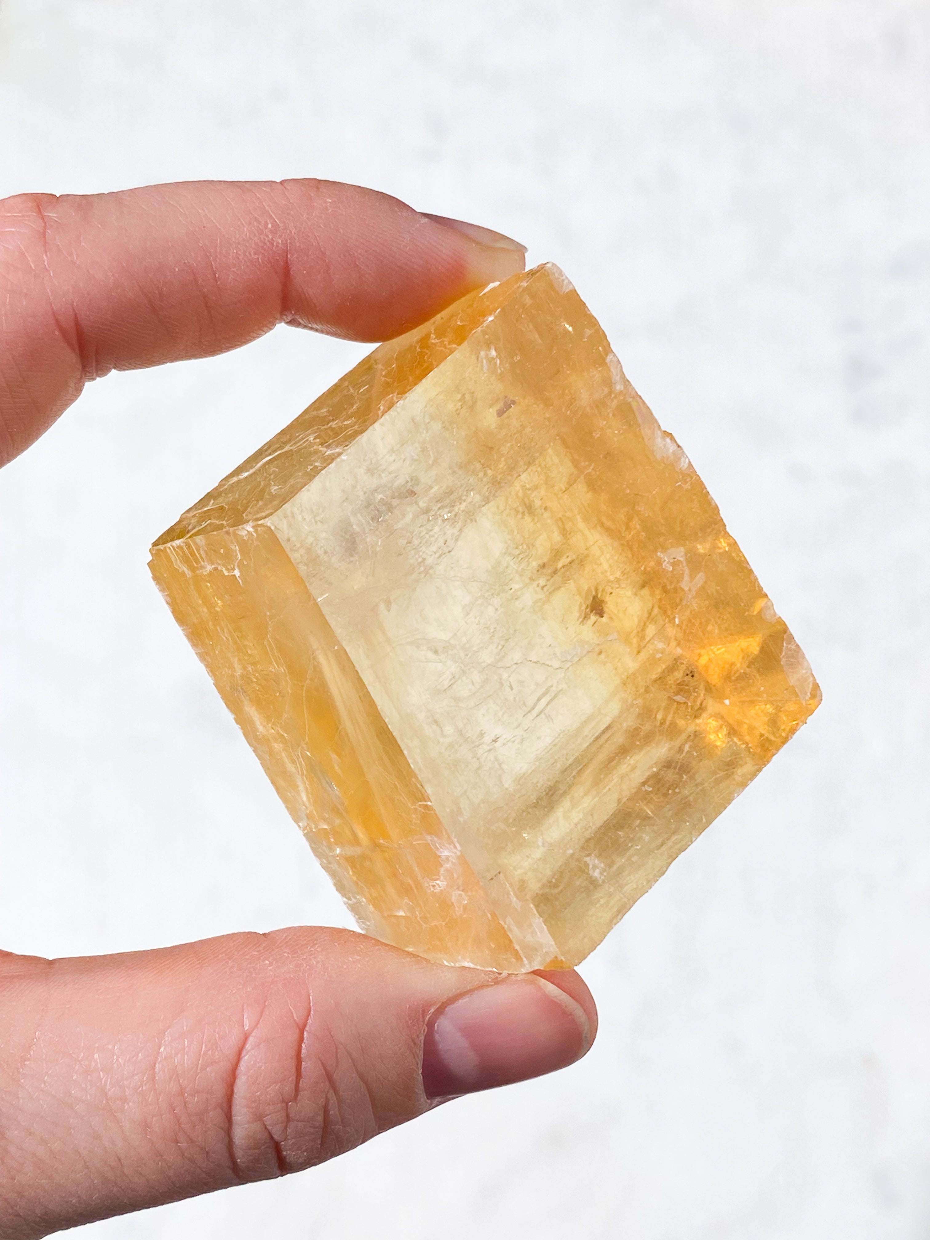 Optisk Honning Calcit Rå (Nr. 9)