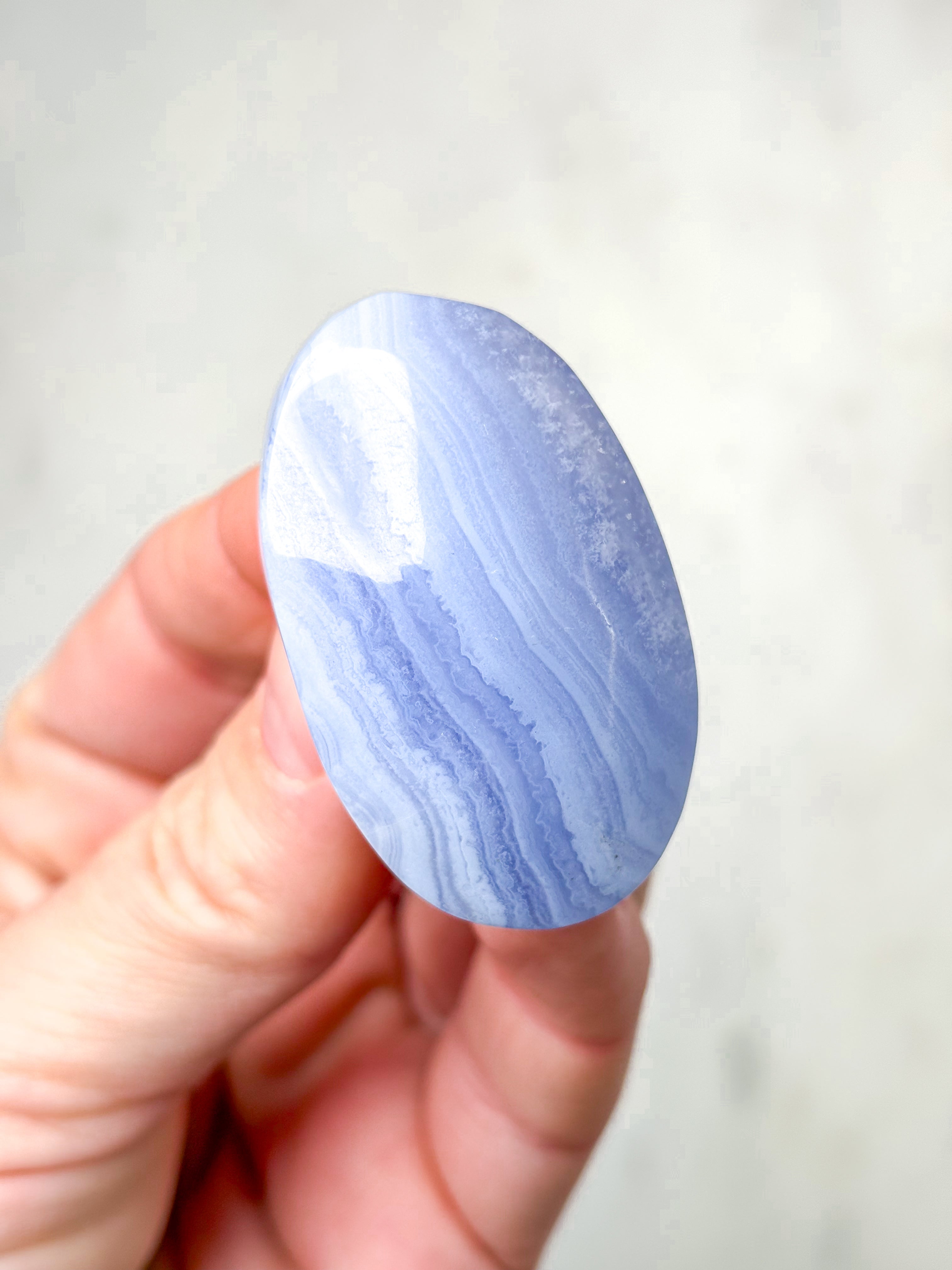 Lace Agate Palmstone (No. 15) Exclusive Quality