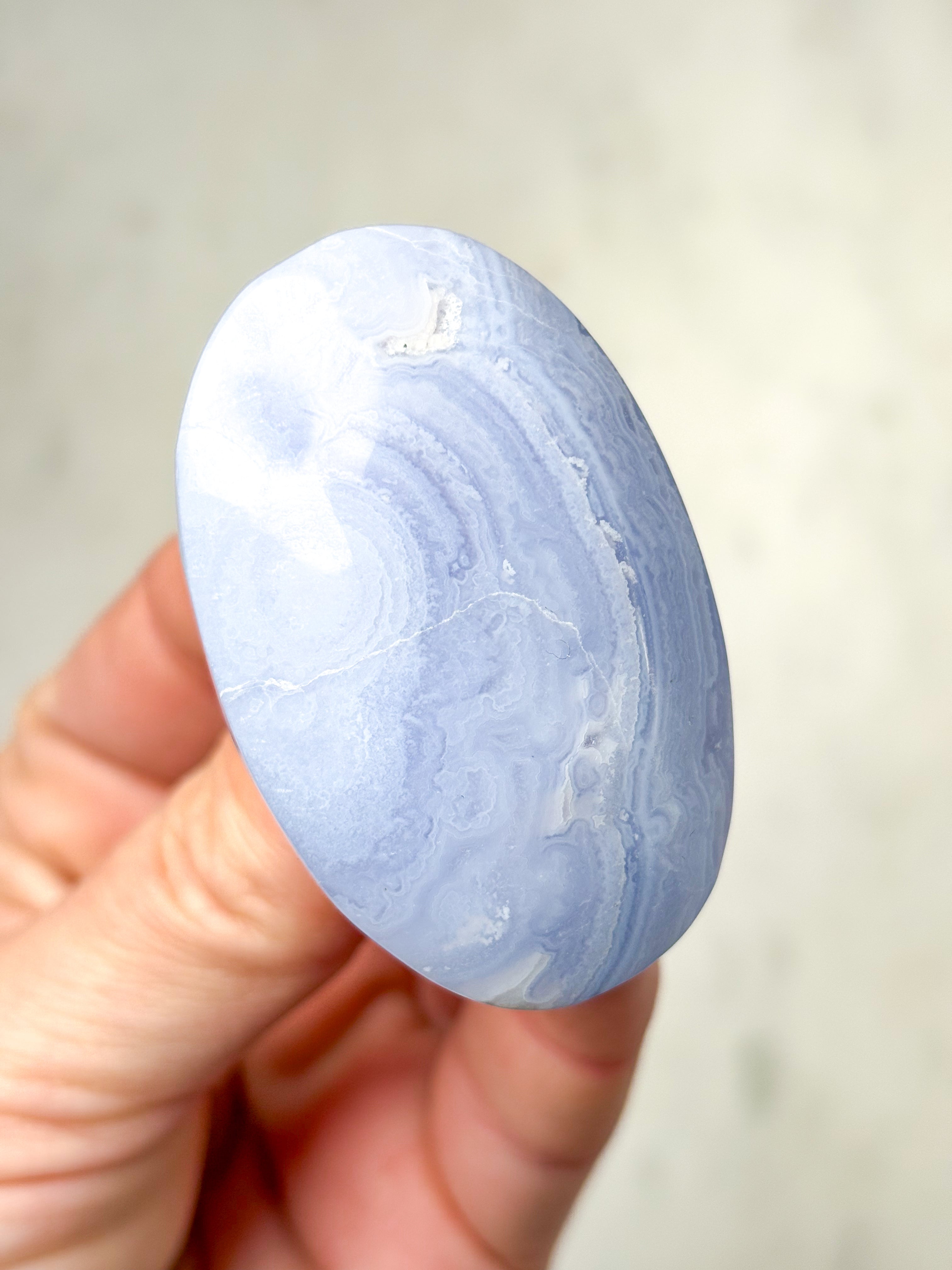 Lace Agate Palmstone (No. 18) Exclusive Quality