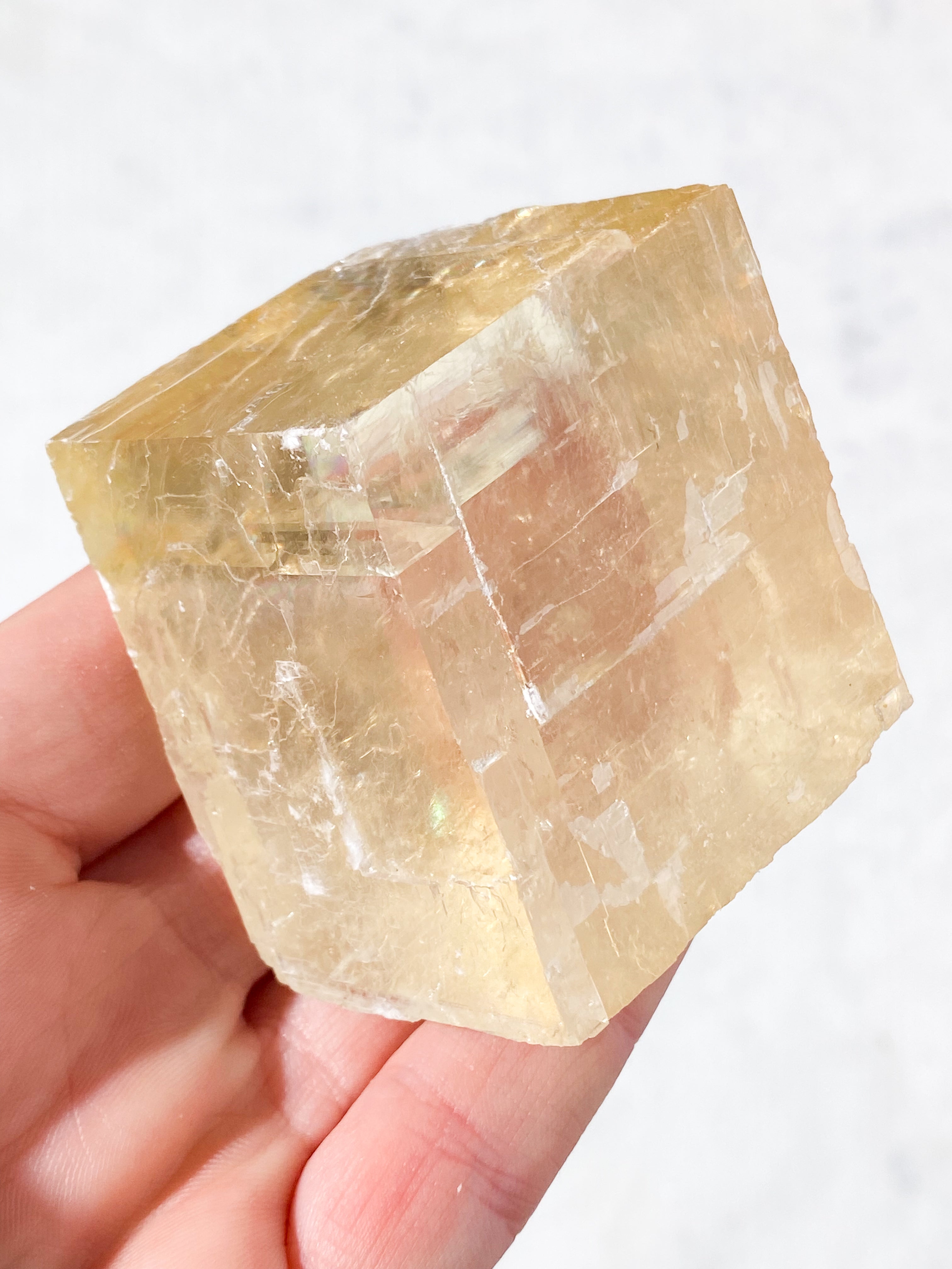 Optisk Honning Calcit Rå (Nr. 13)