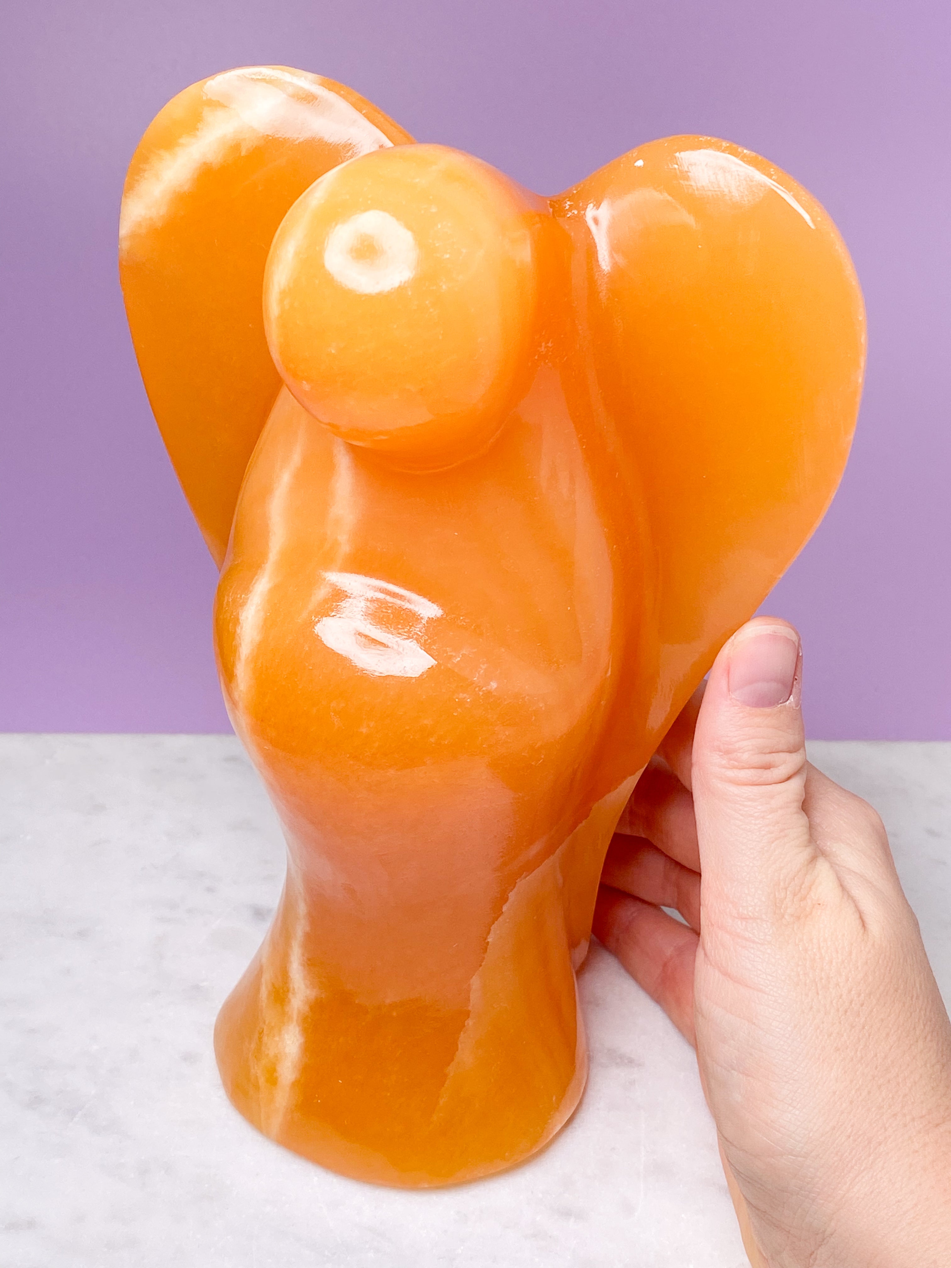 Orange Calcit Engel - 8 cm