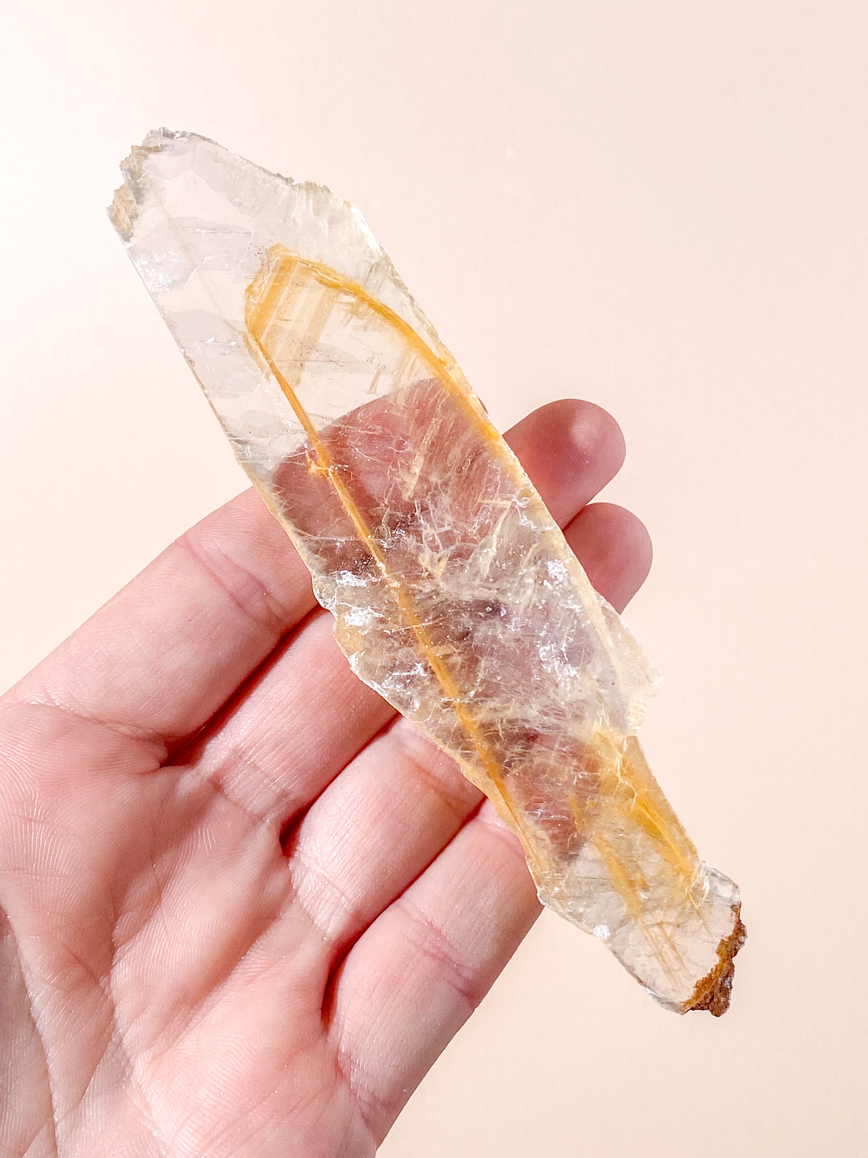 Golden Phantom Selenit (Nr. 11) Exklusiv Kvalitet