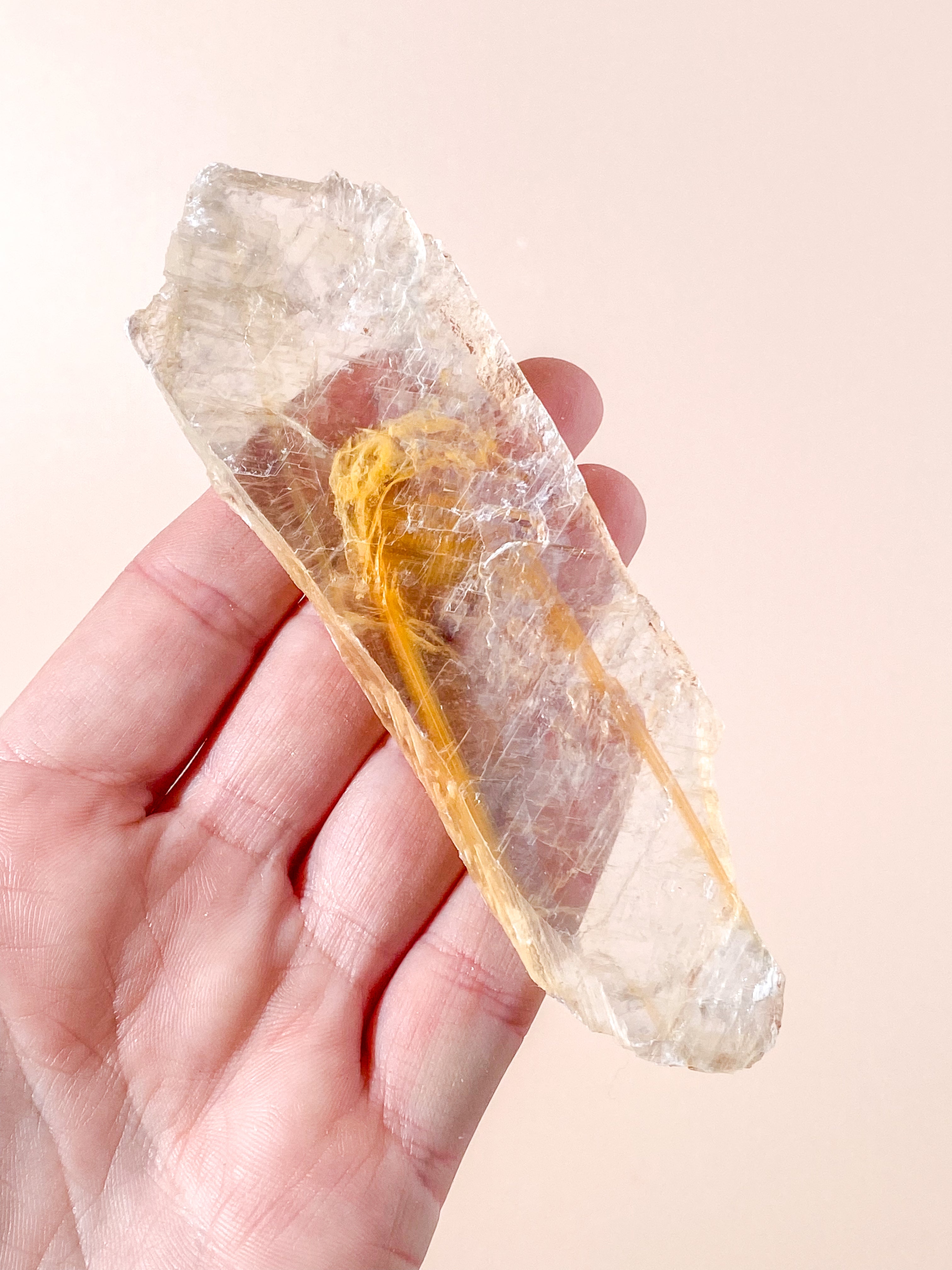 Golden Phantom Selenite (Nr. 12) Exklusiv Kvalitet