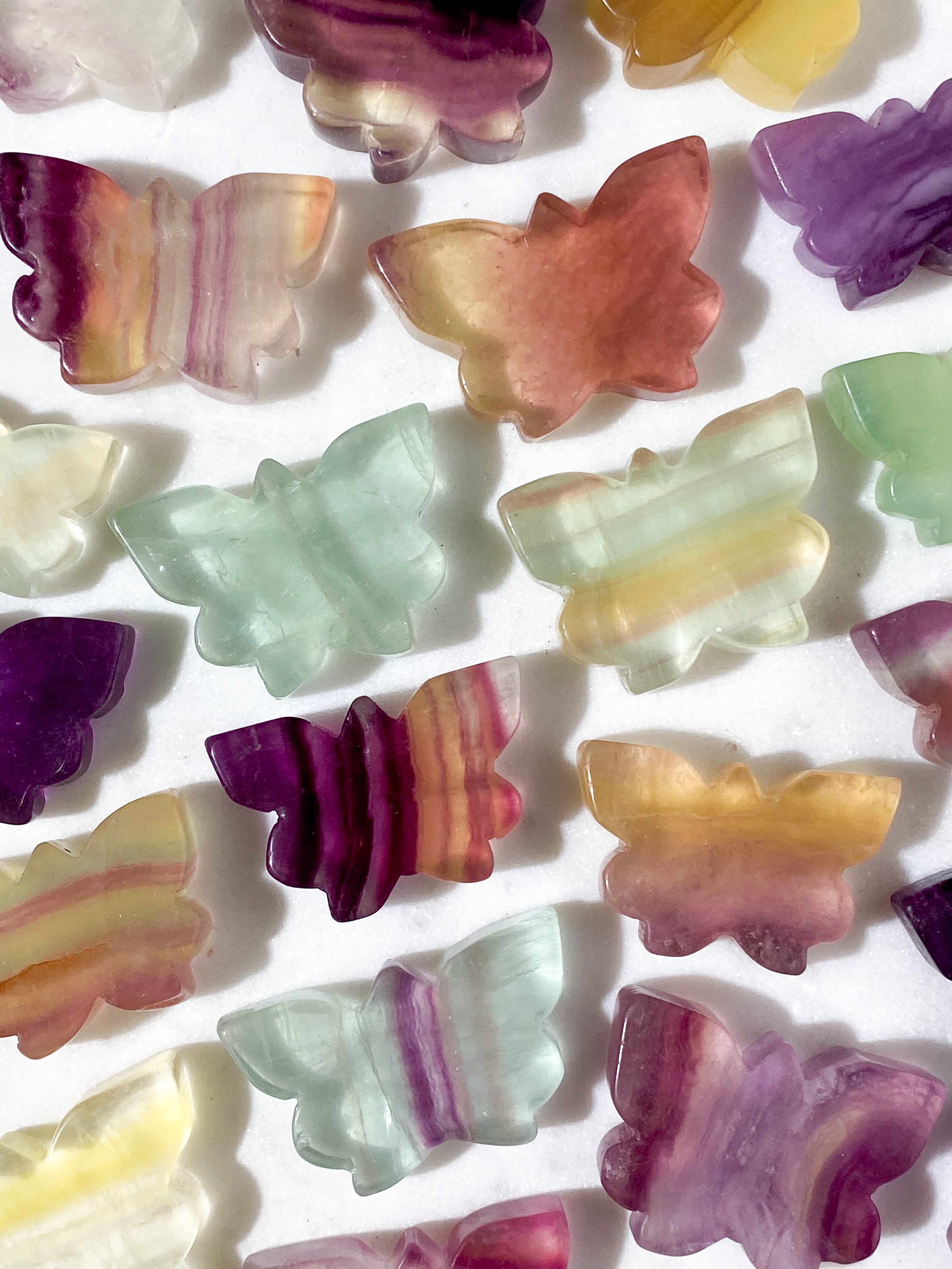 Regnbue Fluorit Sommerfugl