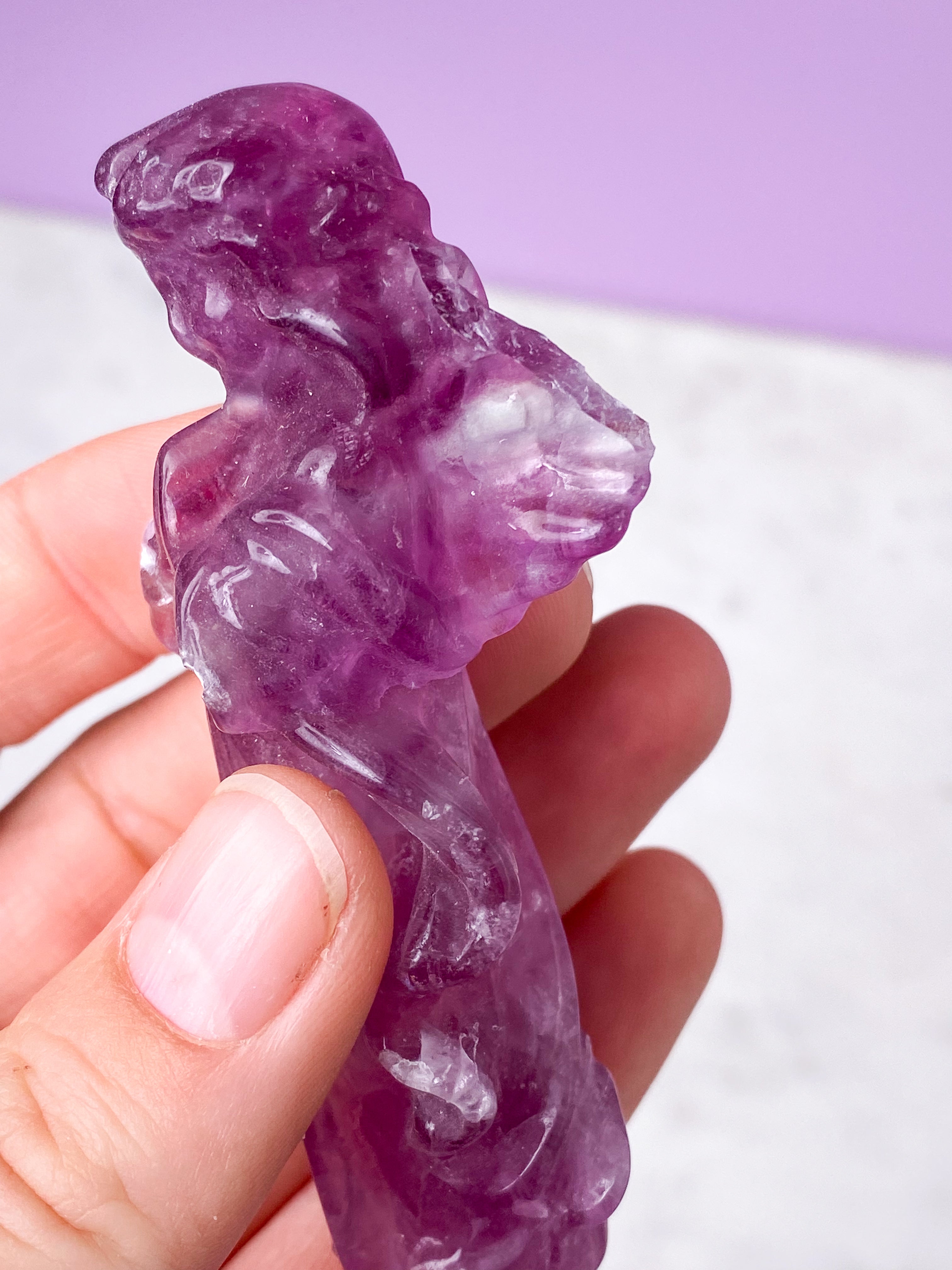 OUTLET - Pink Fluorit Engel (Nr. 3)