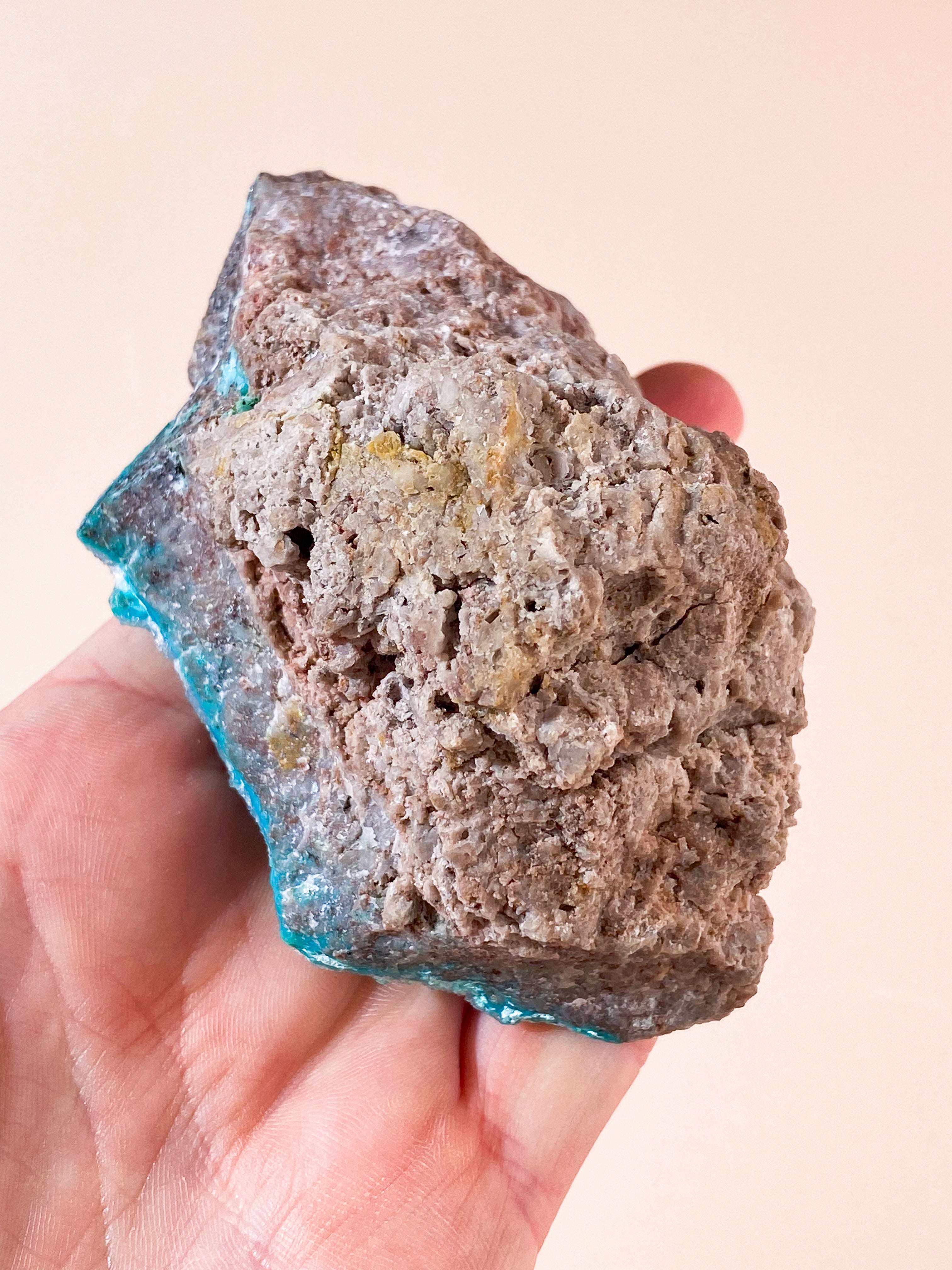Druzy Pseudo Chrysocolla (Nr. 34) Ekstra kvalitet