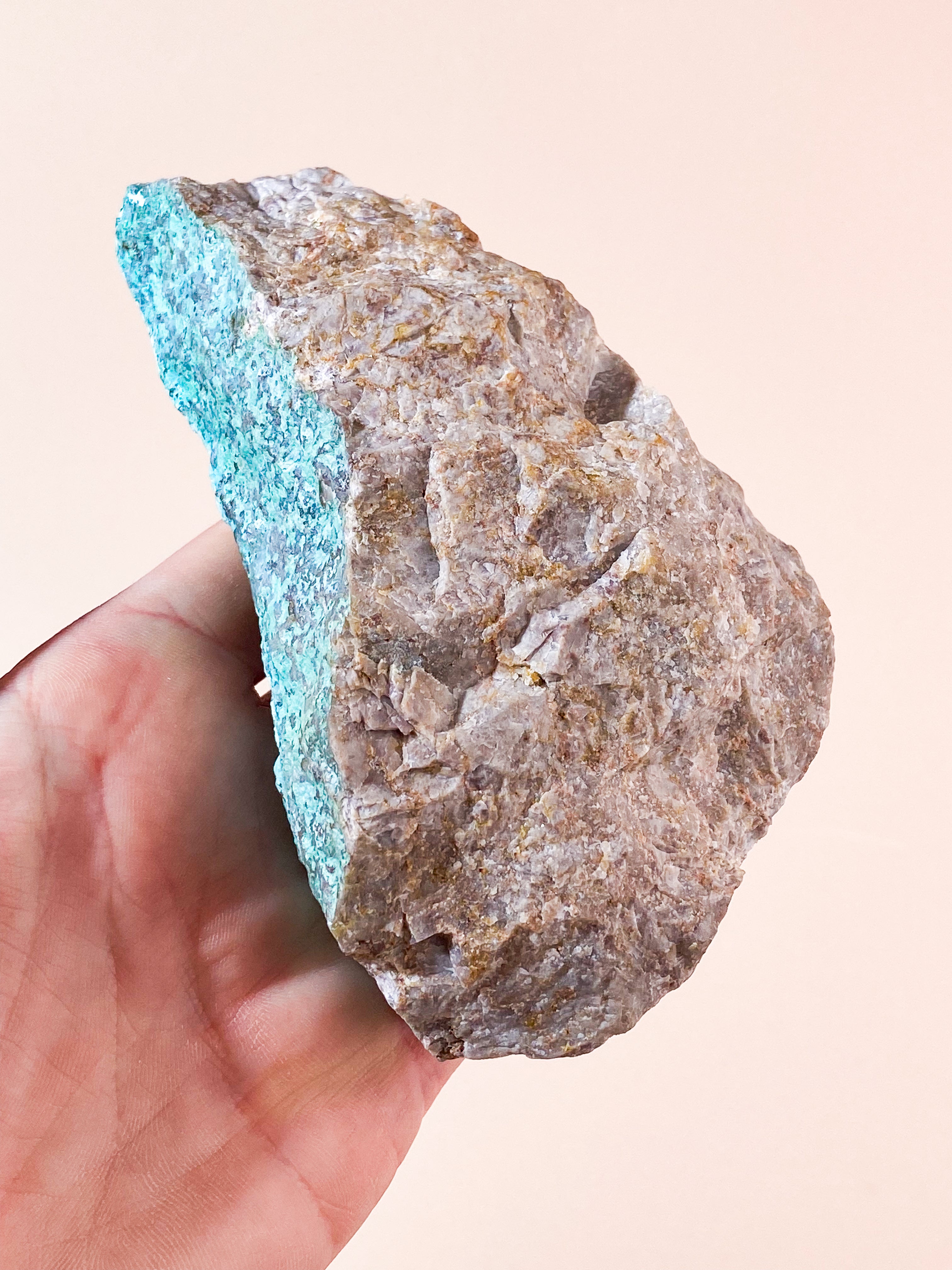 Druzy Pseudo Chrysocolla (Nr. 35) Ekstra kvalitet