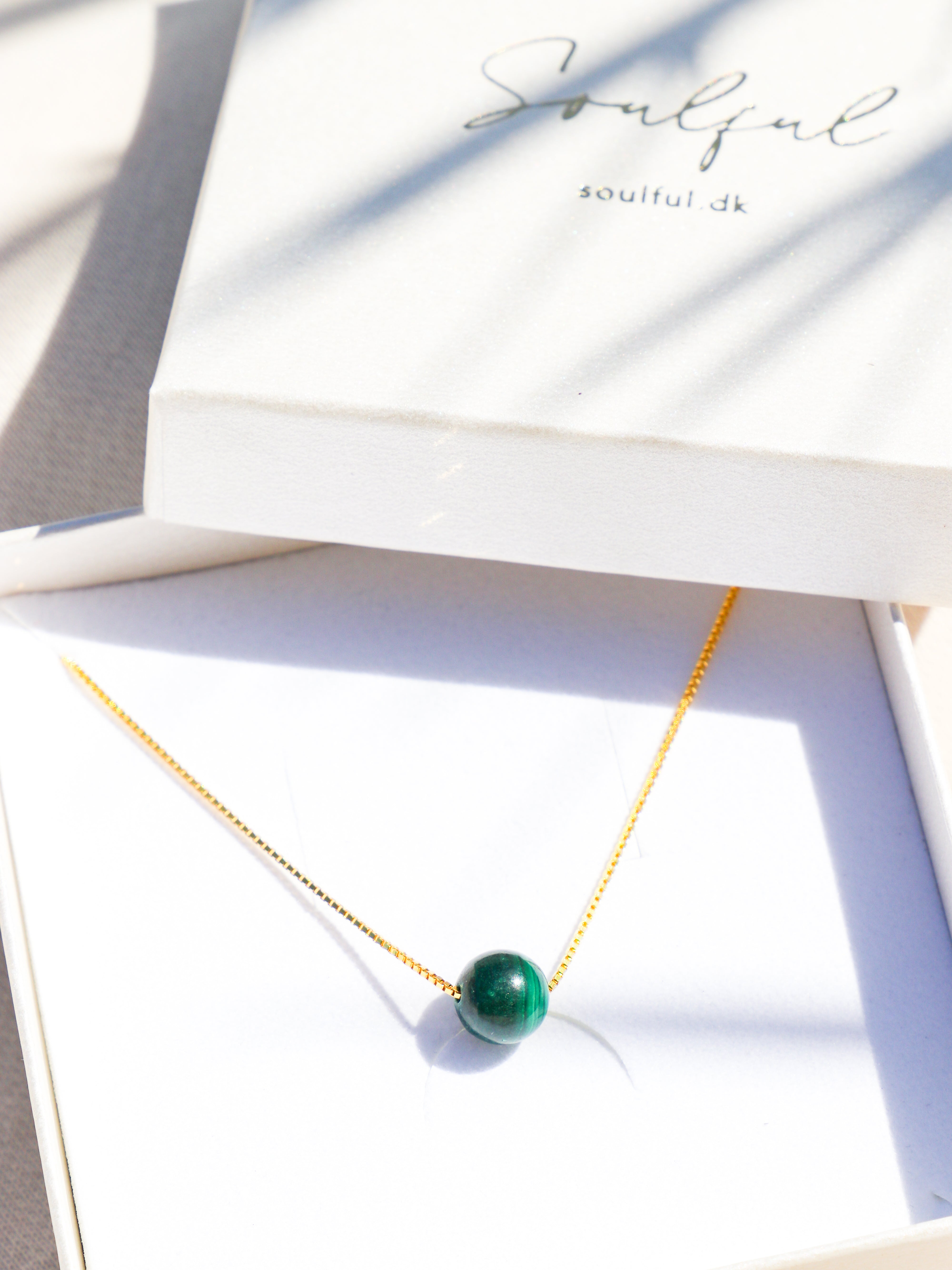 Akvamarin - Petite Heart - Guld