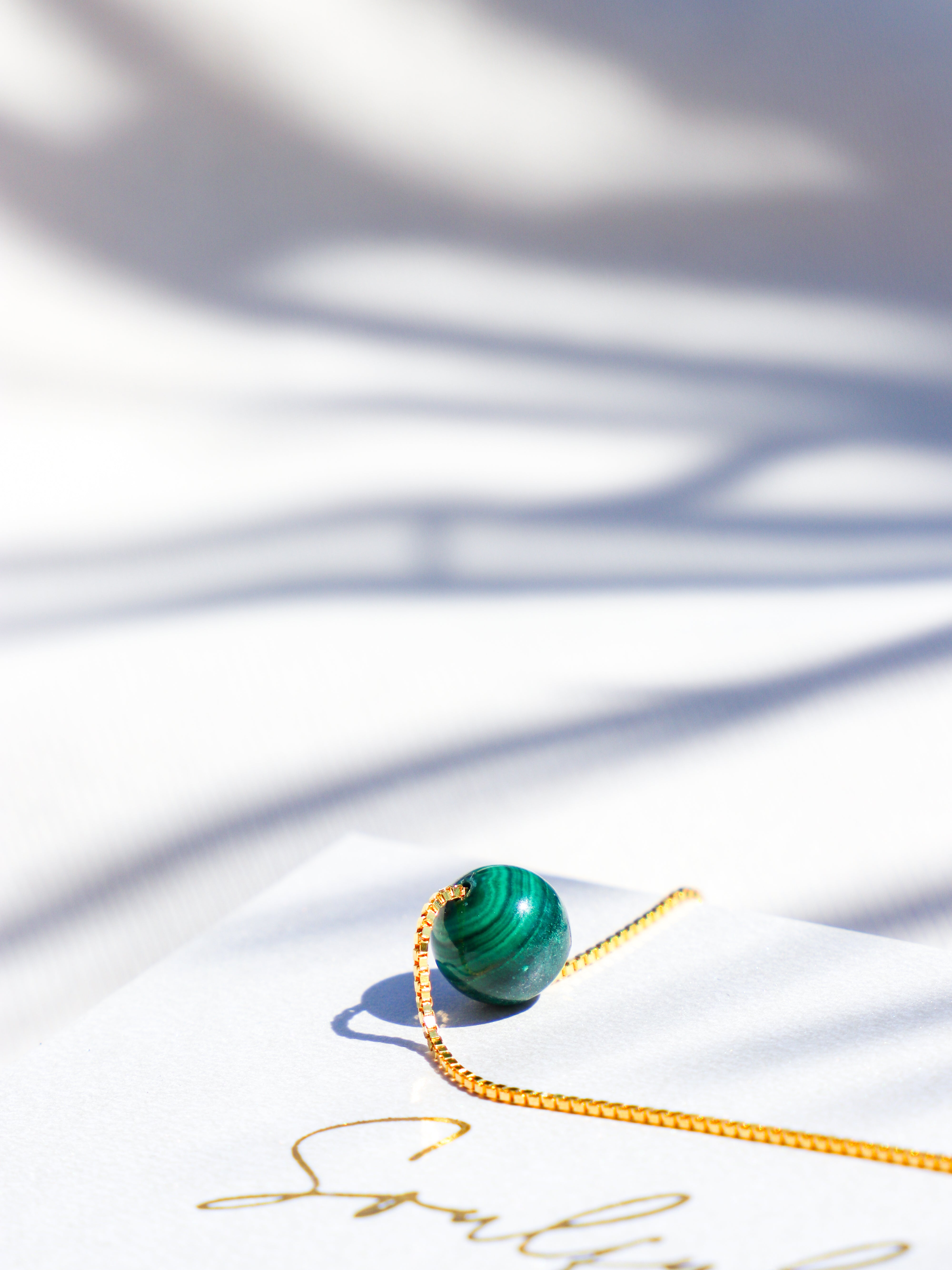 Akvamarin - Petite Heart - Guld