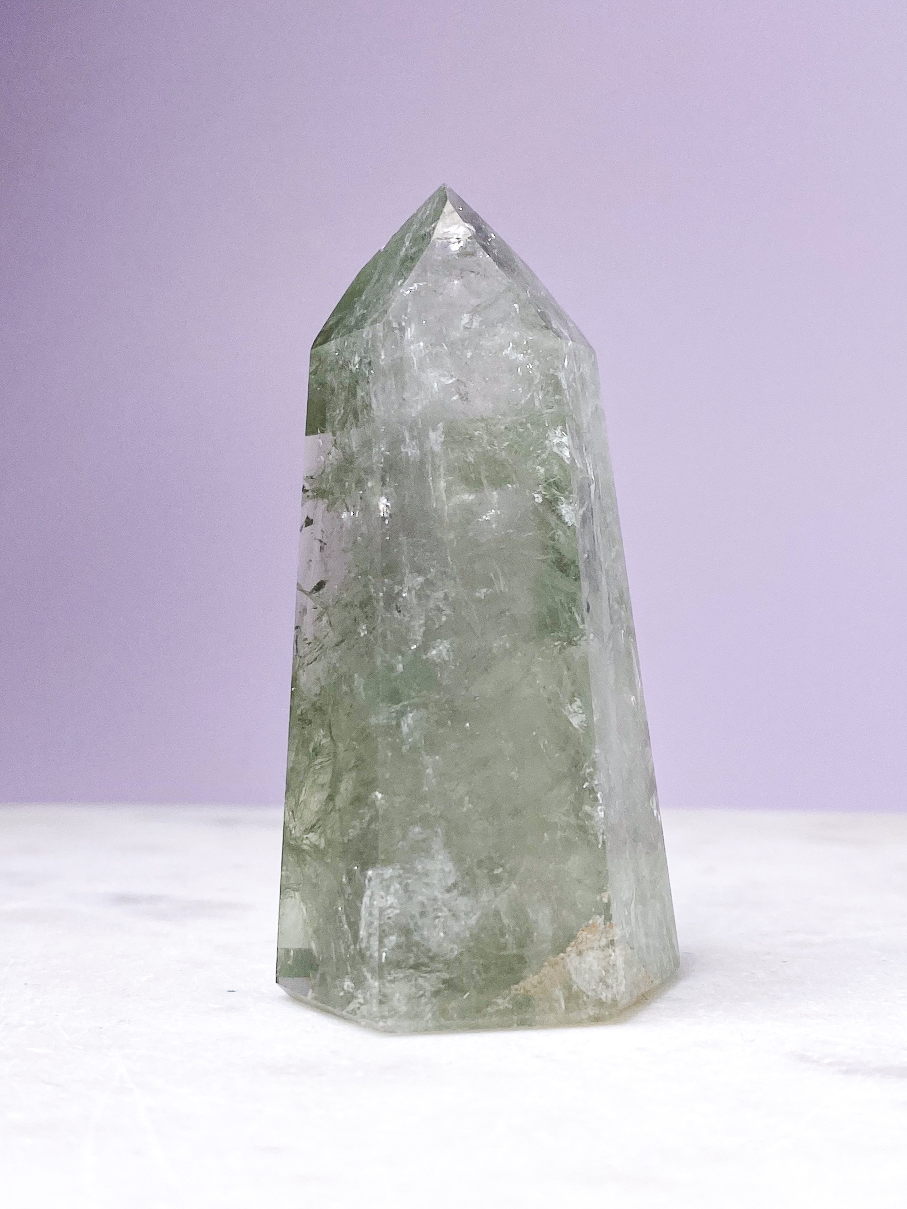 Prasiolit Tårn (Nr. 9) Grøn Ametyst