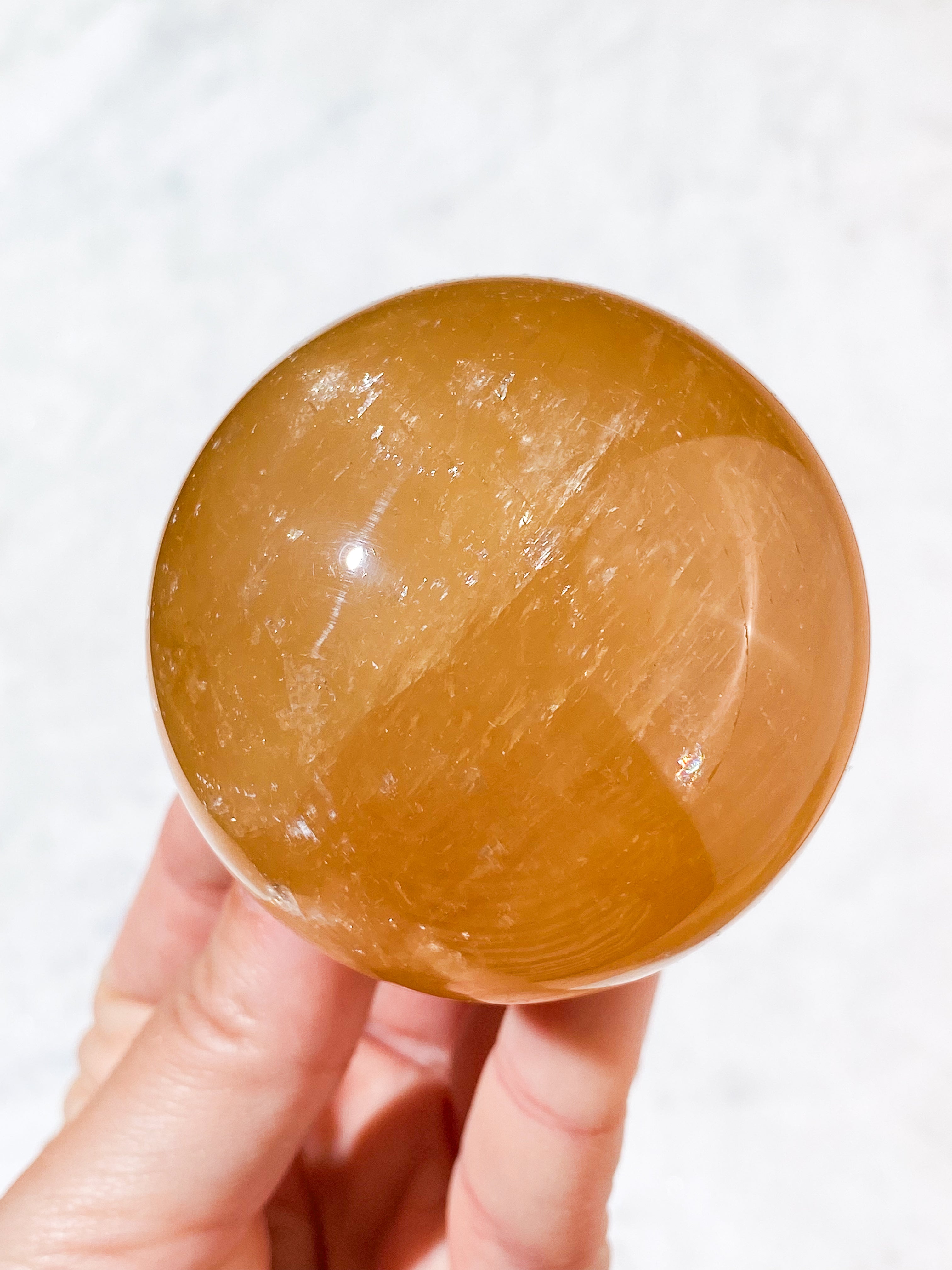 Optisk Honning Calcit Kugle (Nr. 7)