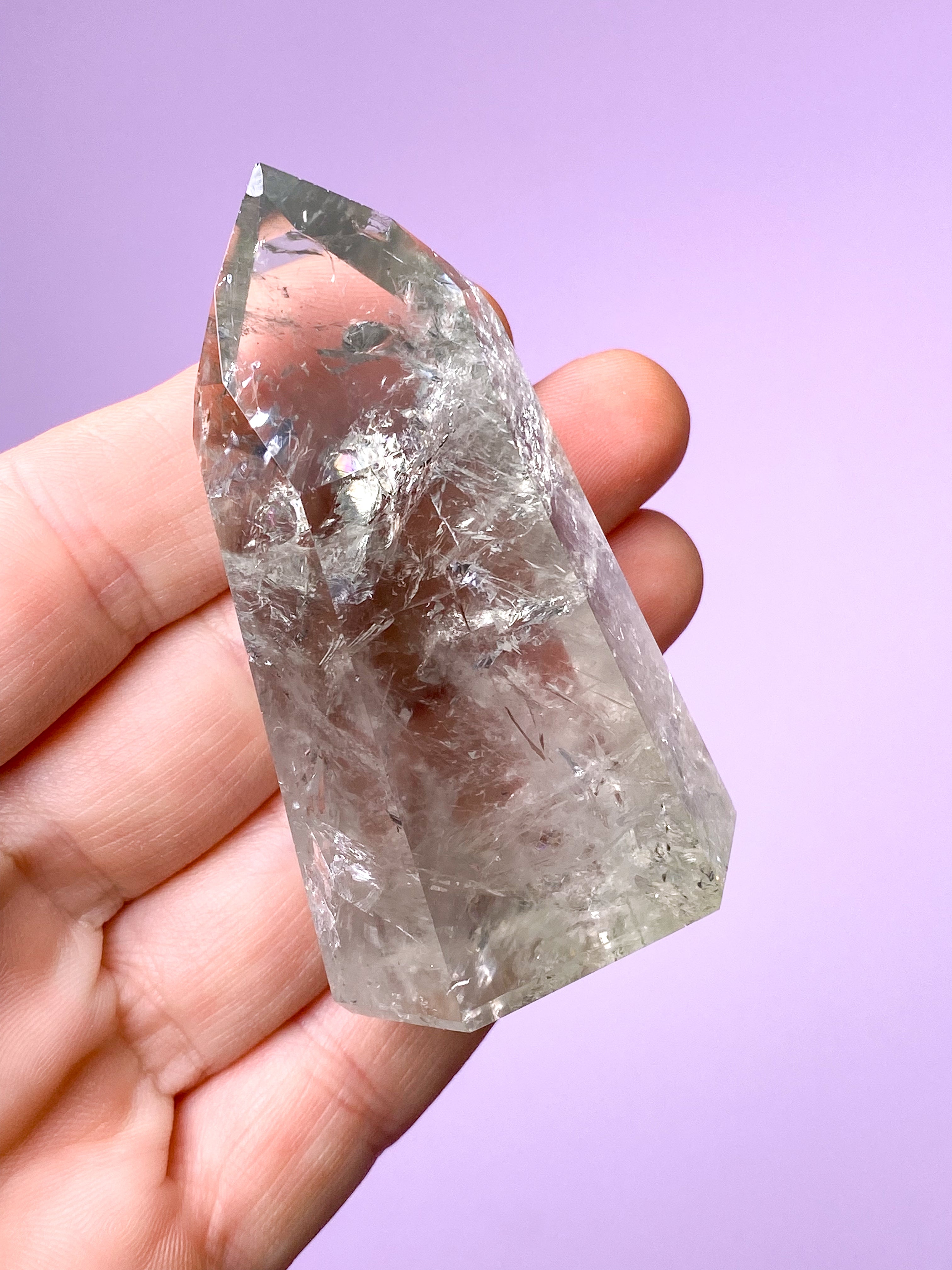 Prasiolit Tårn (Nr. 19) Grøn Ametyst