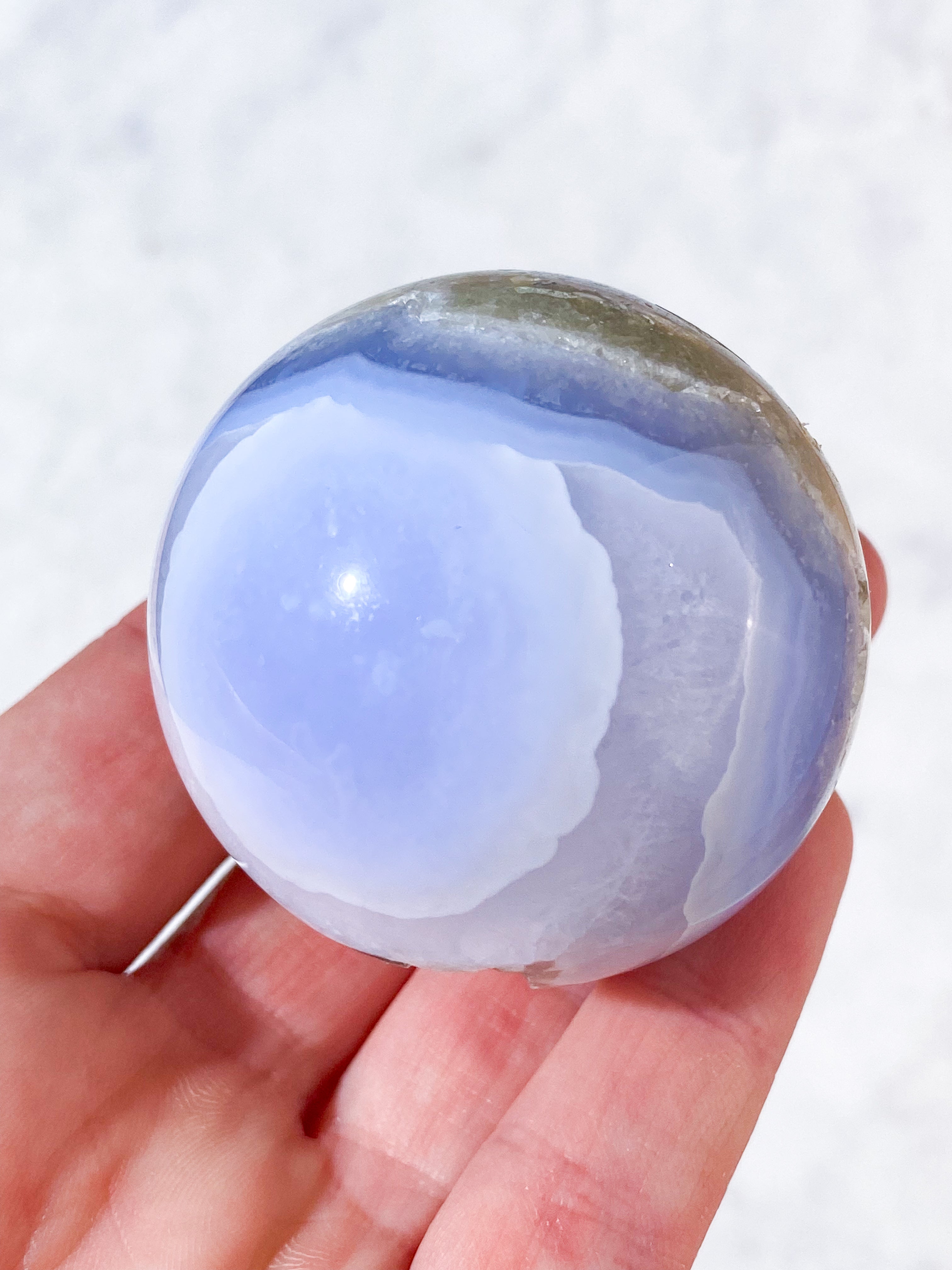 Druzy Blonde Agat Kugle (Nr. 1)