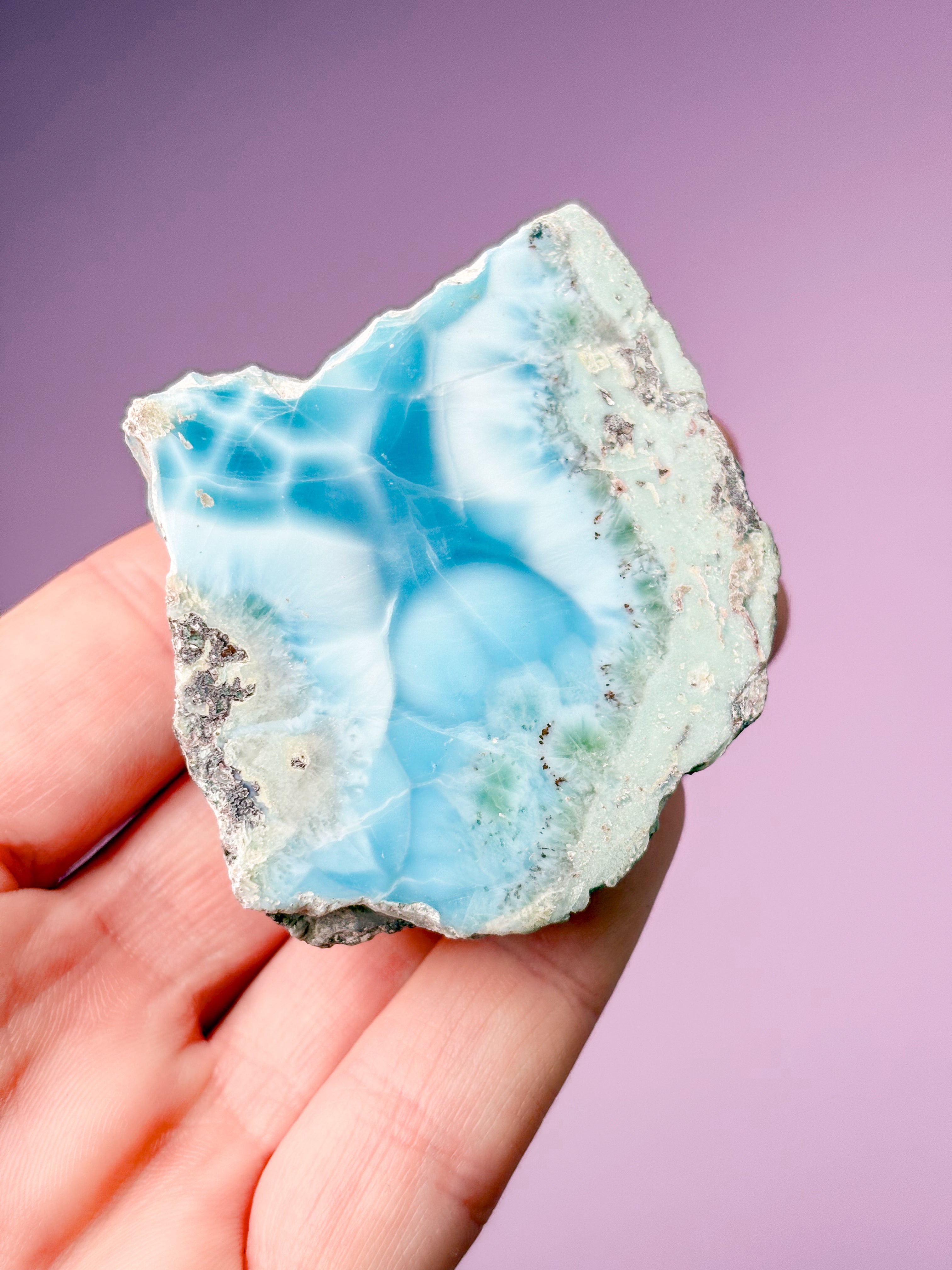 Larimar Raw Polished (No. 41) Exclusive Quality
