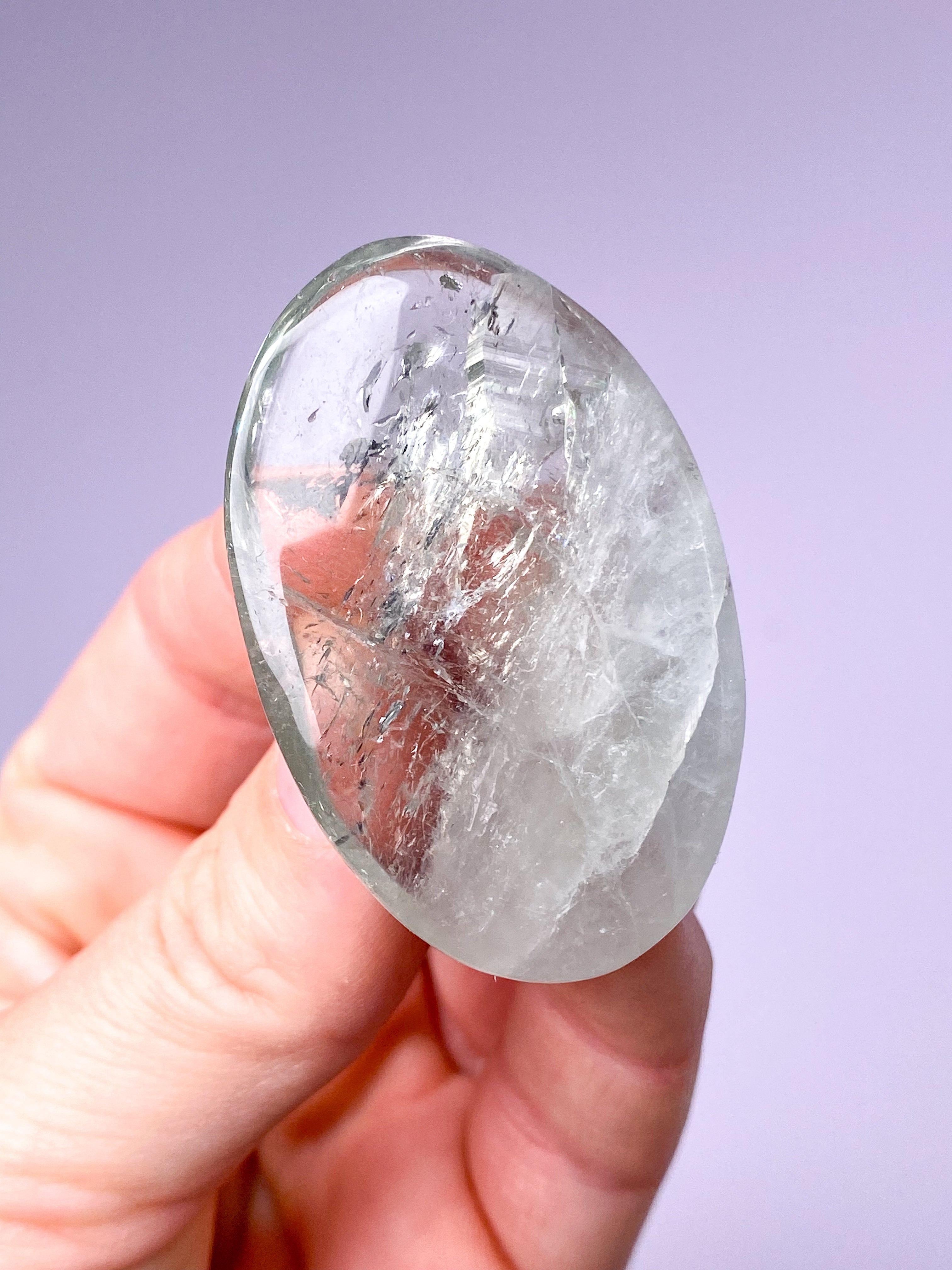 Prasiolit Palmstone (Nr. 1) Grøn Ametyst