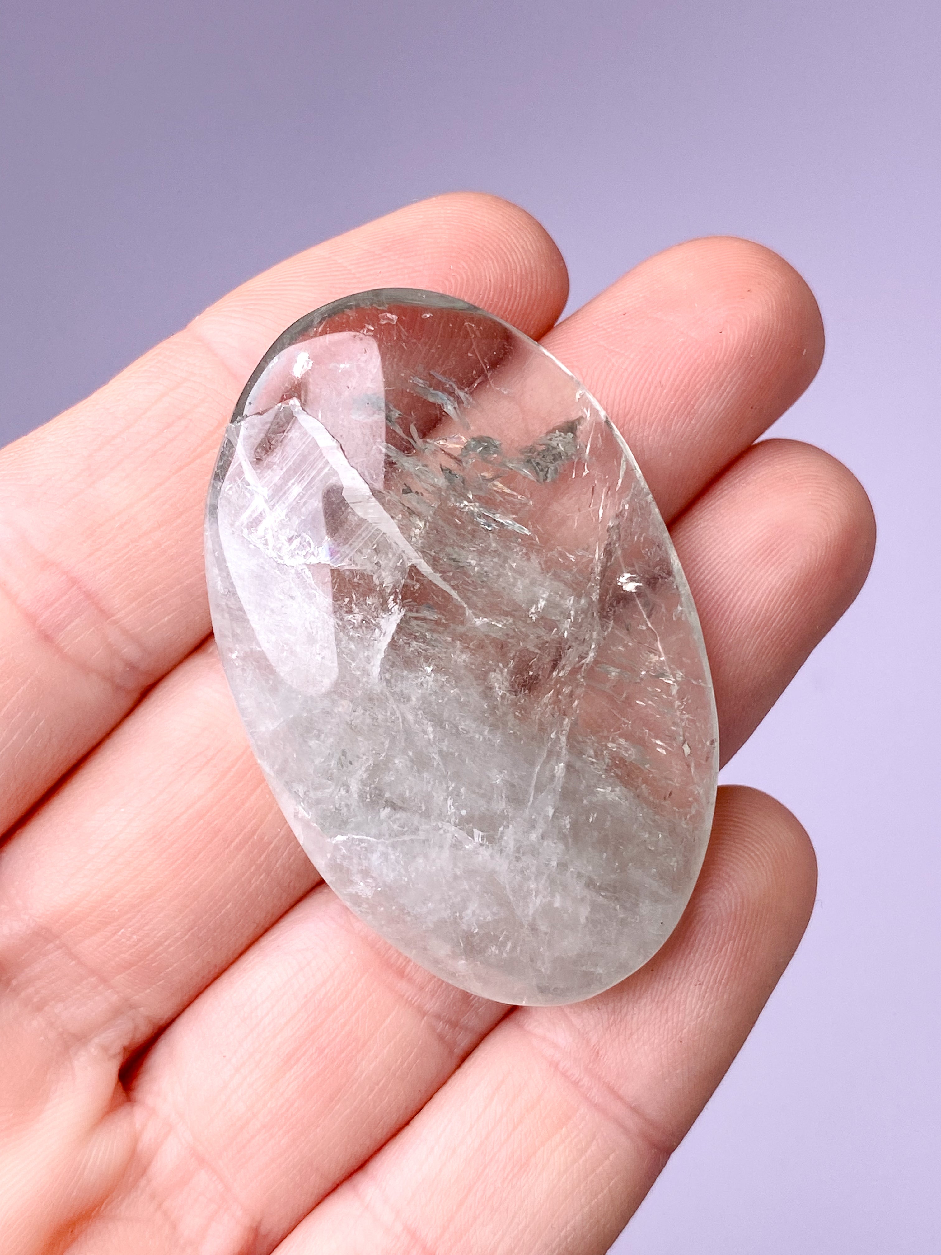 Prasiolit Palmstone (Nr. 1) Grøn Ametyst