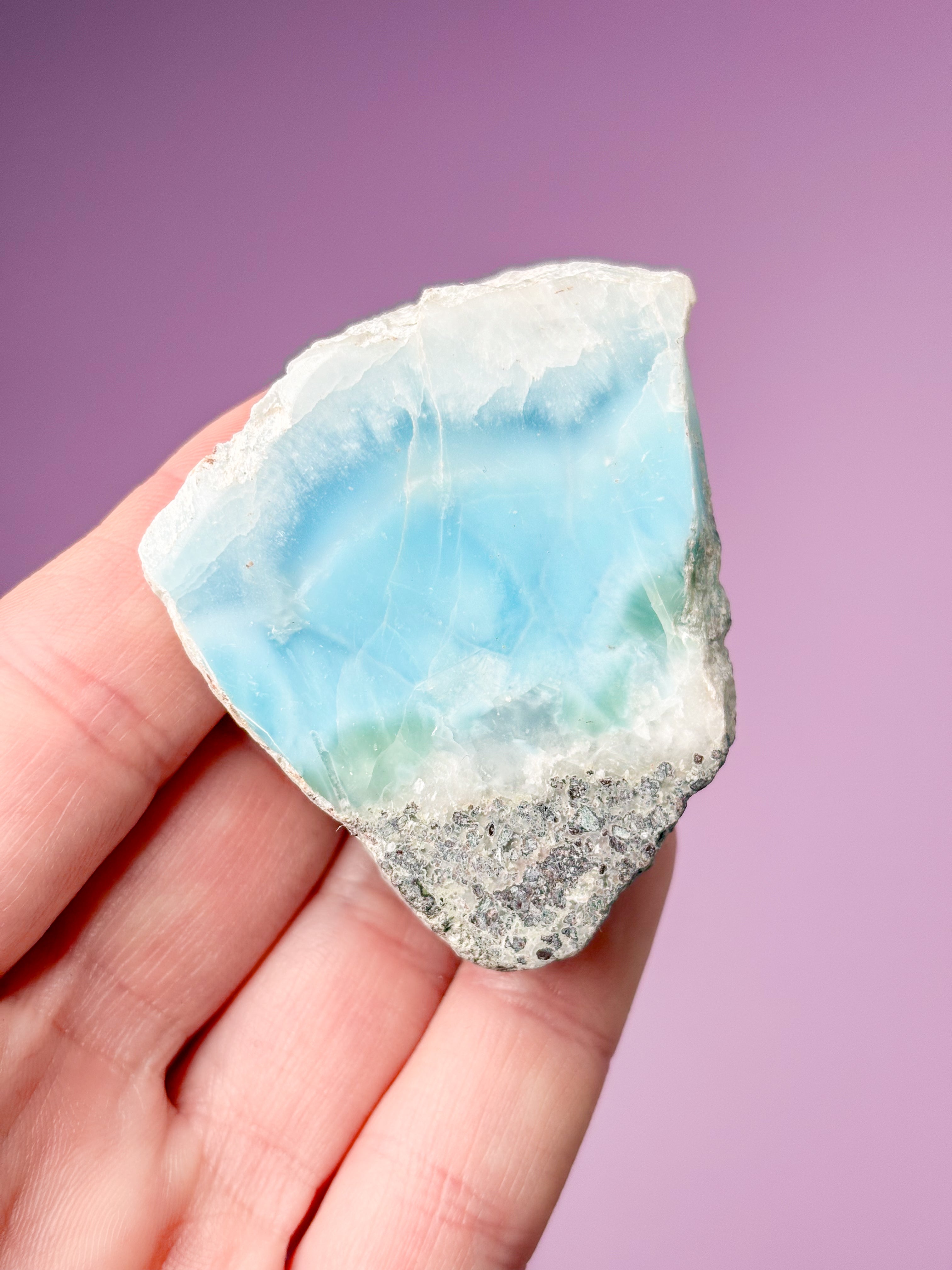 Larimar Raw Polished (No. 43) Exclusive Quality