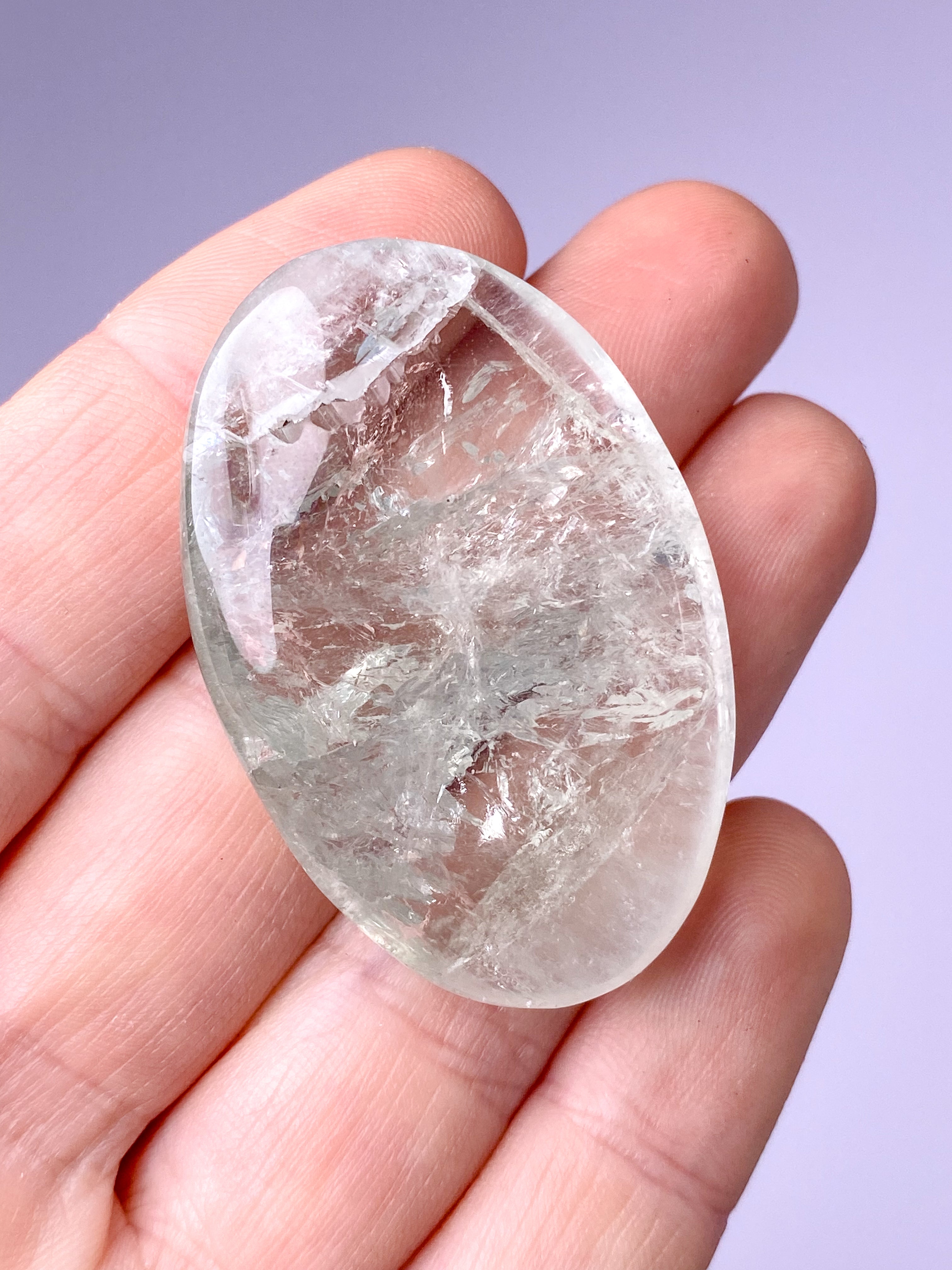 Prasiolit Palmstone (Nr. 5) Grøn Ametyst