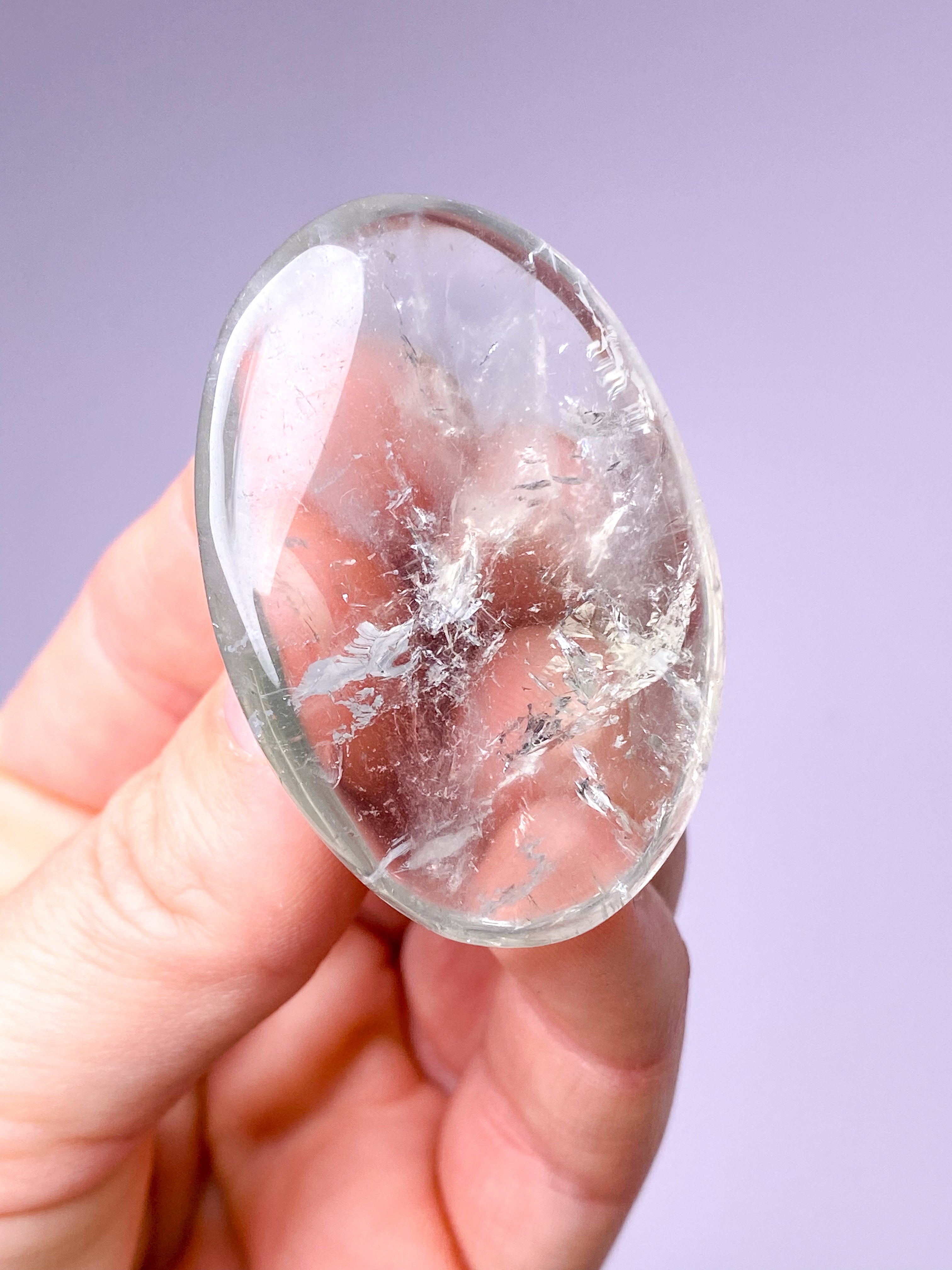 Prasiolit Palmstone (Nr. 6) Grøn Ametyst