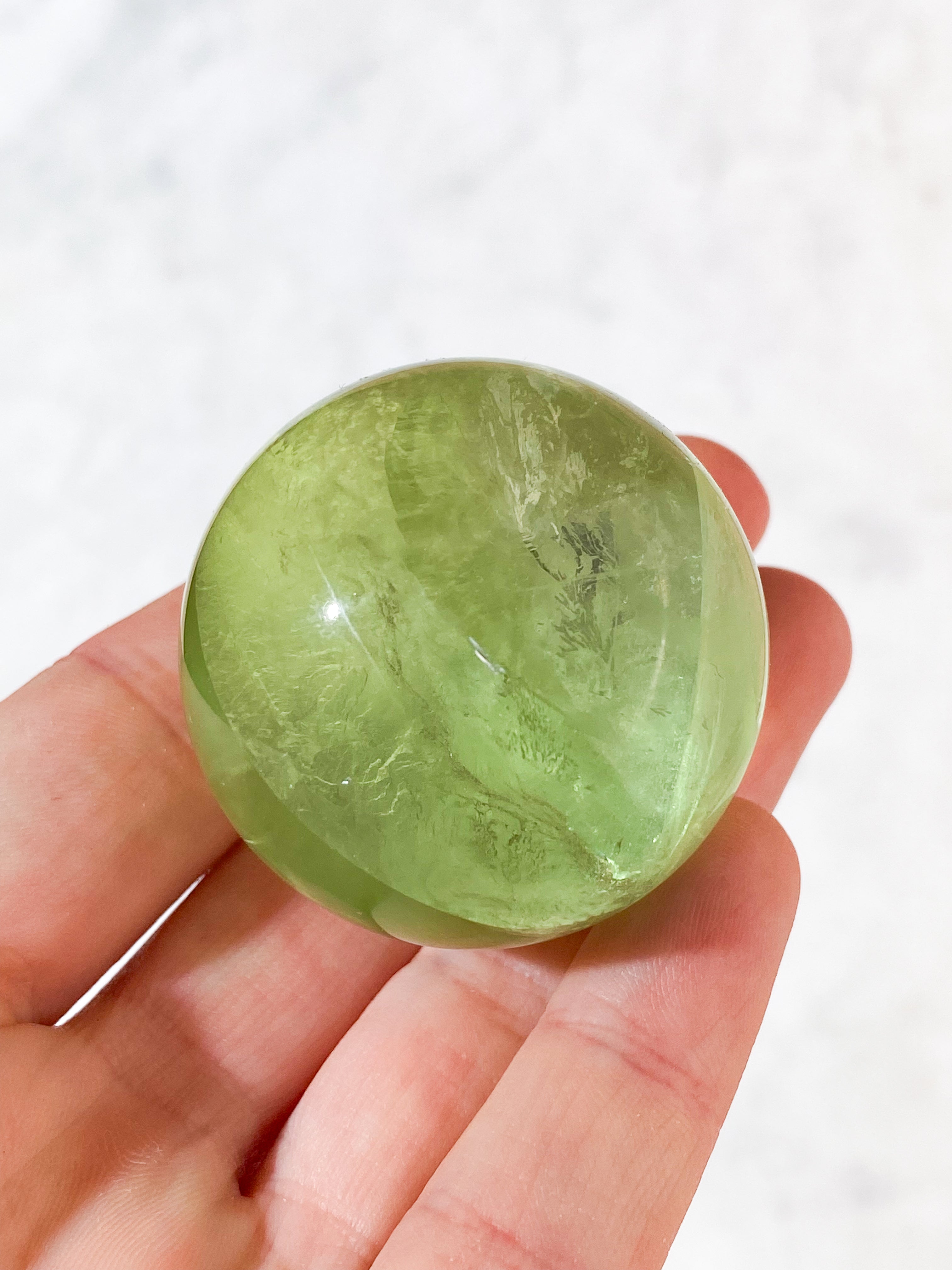 Regnbue Green Apple Fluorit Kugle (Nr. 27) Eksklusiv