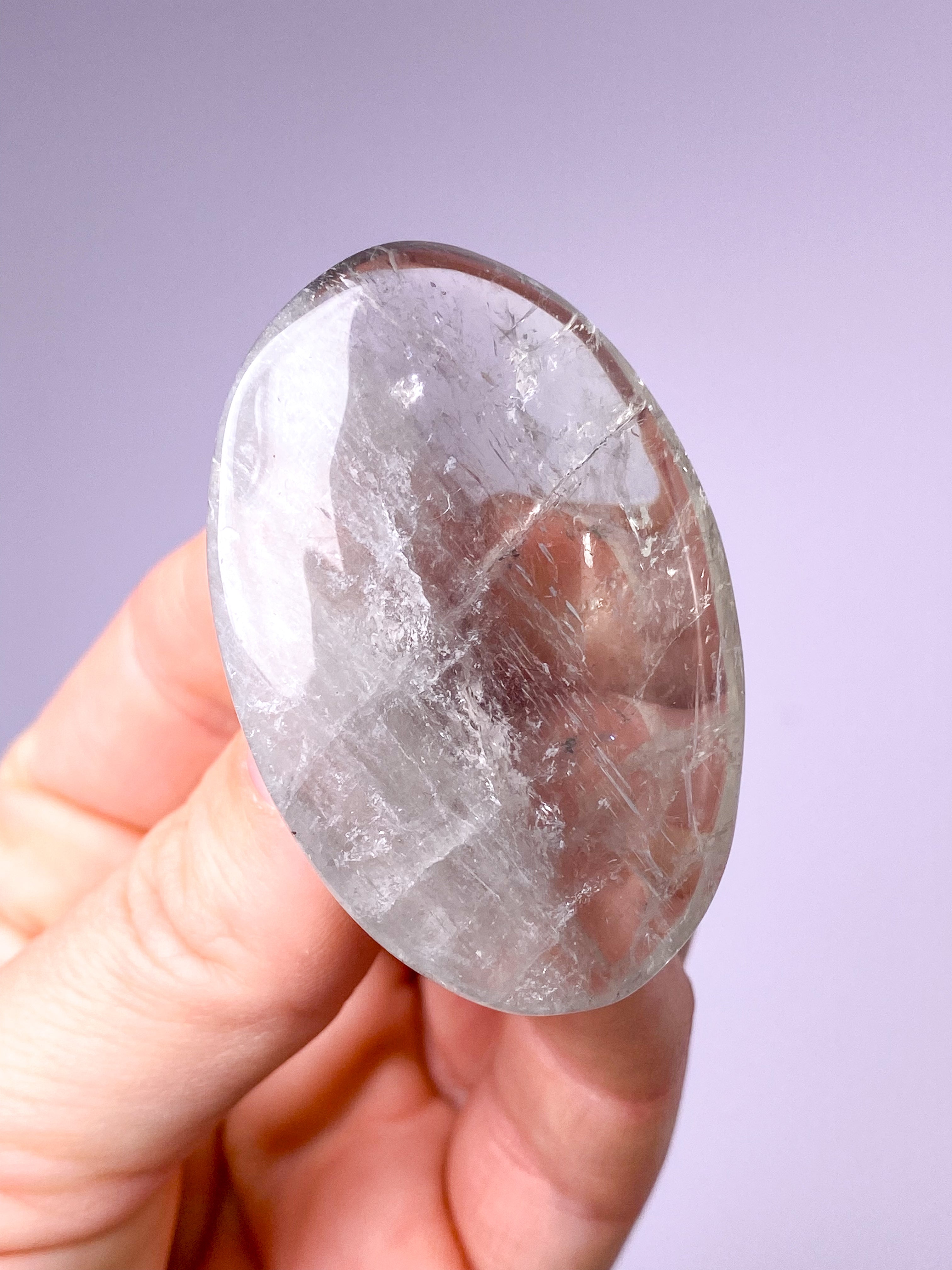 Prasiolit Palmstone (Nr. 9) Grøn Ametyst