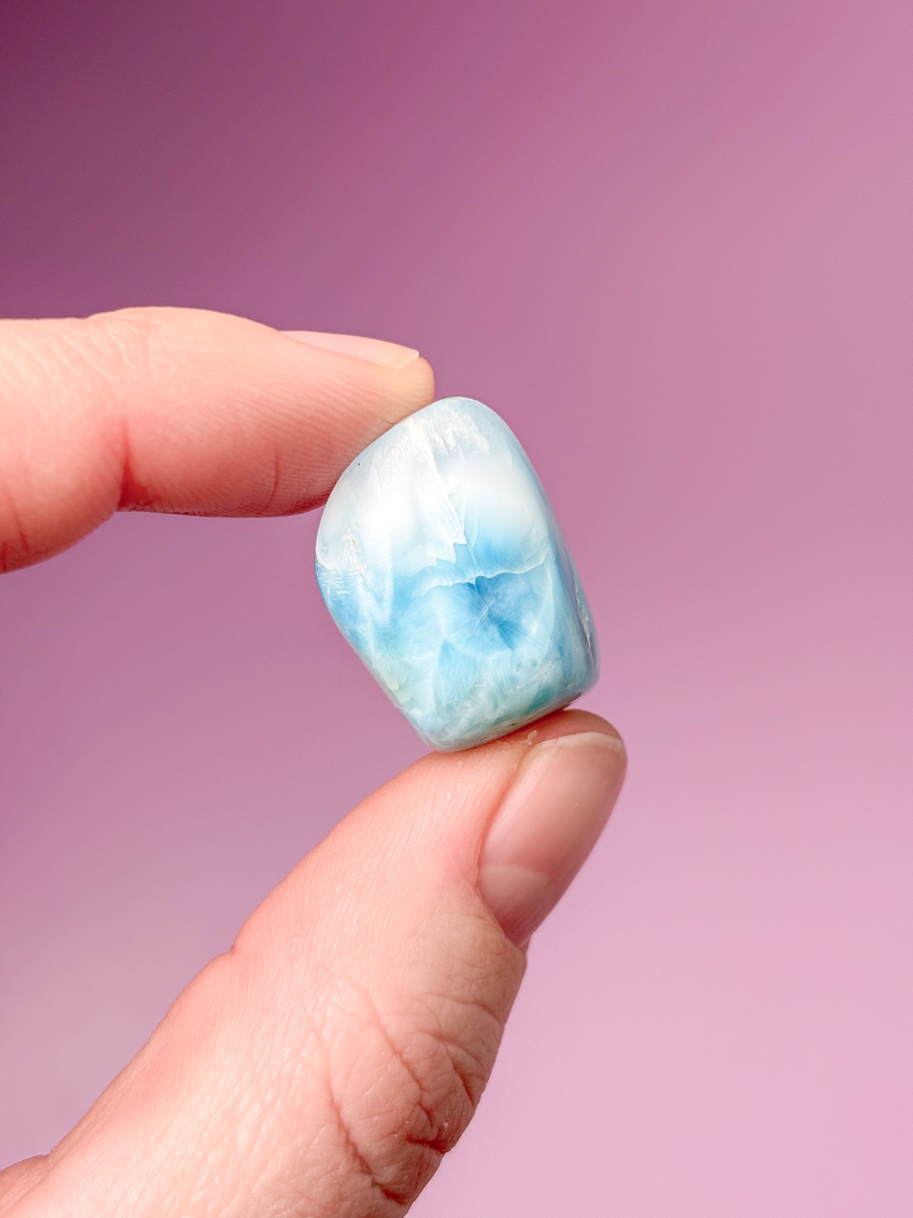 Larimar Pocket Stone Polished (No. 31) Exclusive Quality