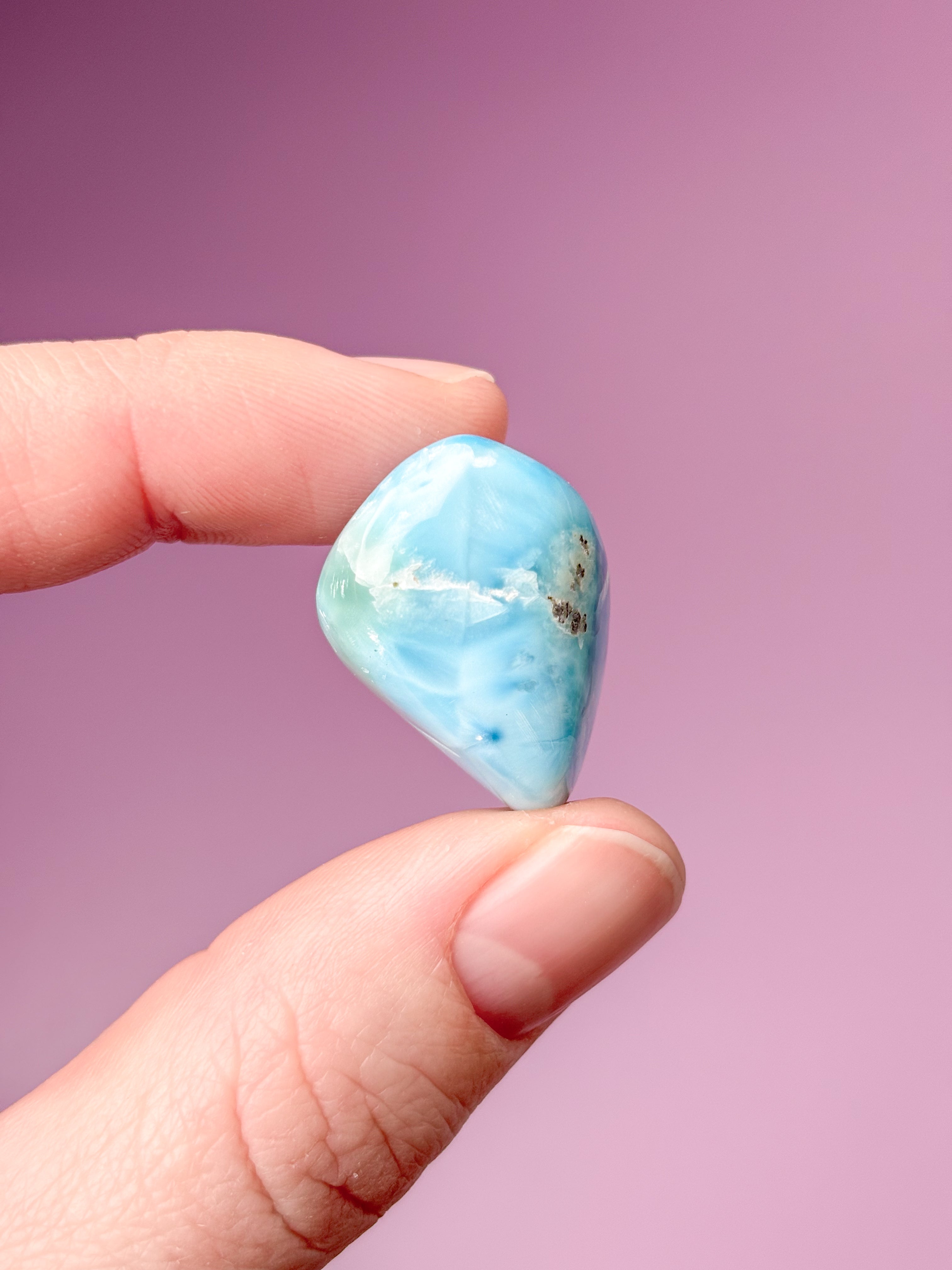 Larimar Pocket Stone Polished (No. 32) Exclusive Quality