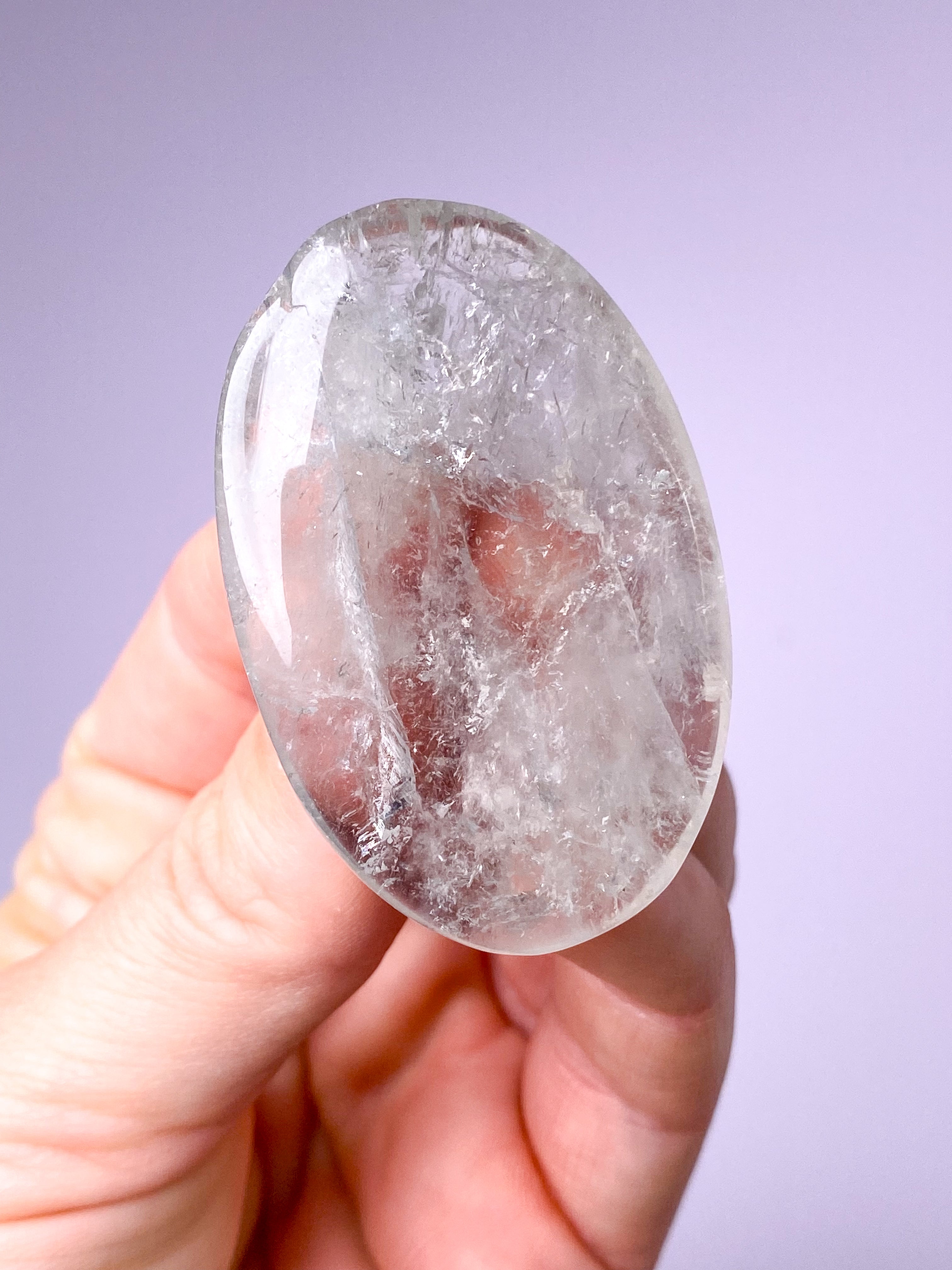 Prasiolit Palmstone (Nr. 12) Grøn Ametyst