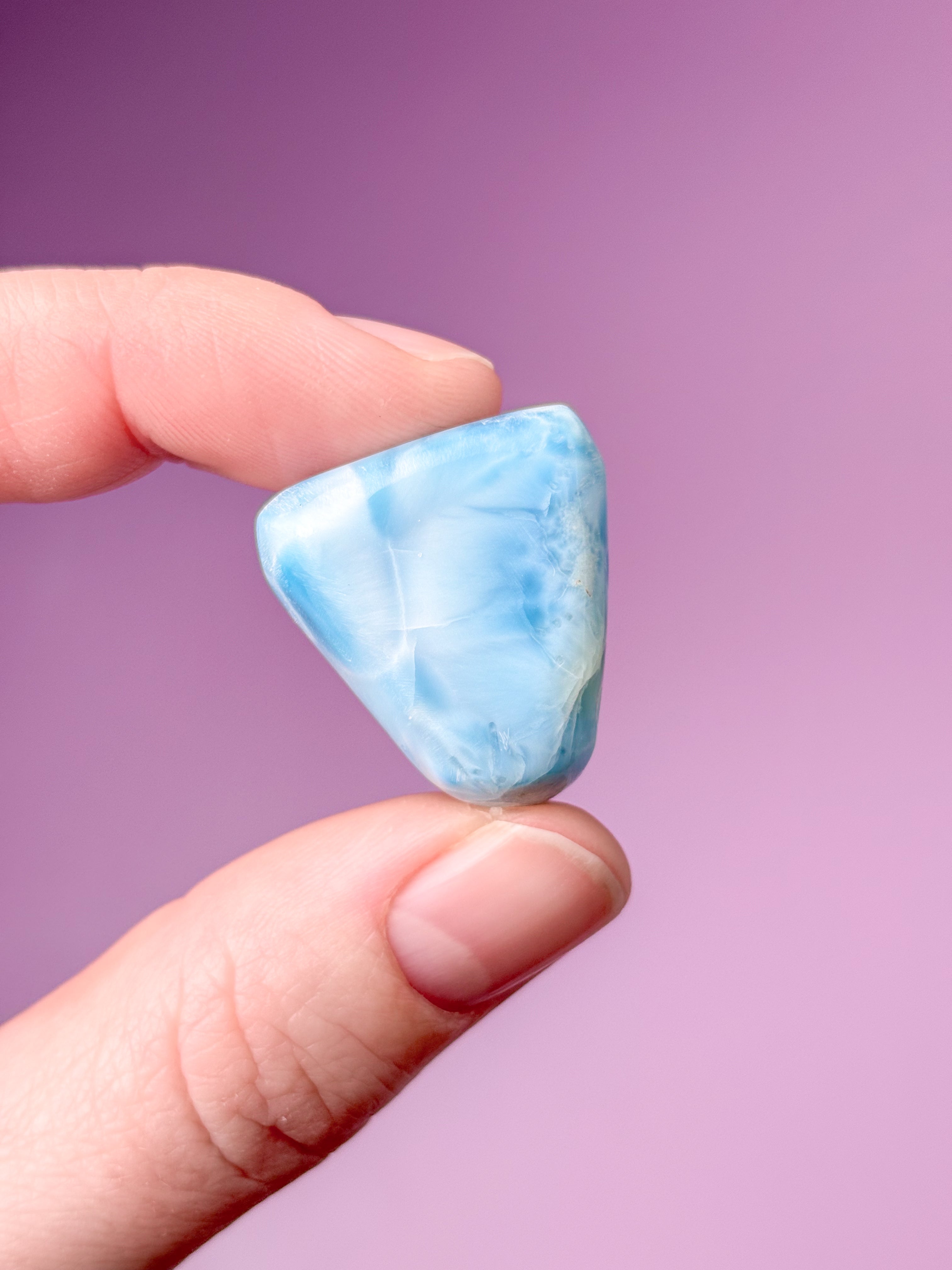 Larimar Pocket Stone Polished (No. 35) Exclusive Quality