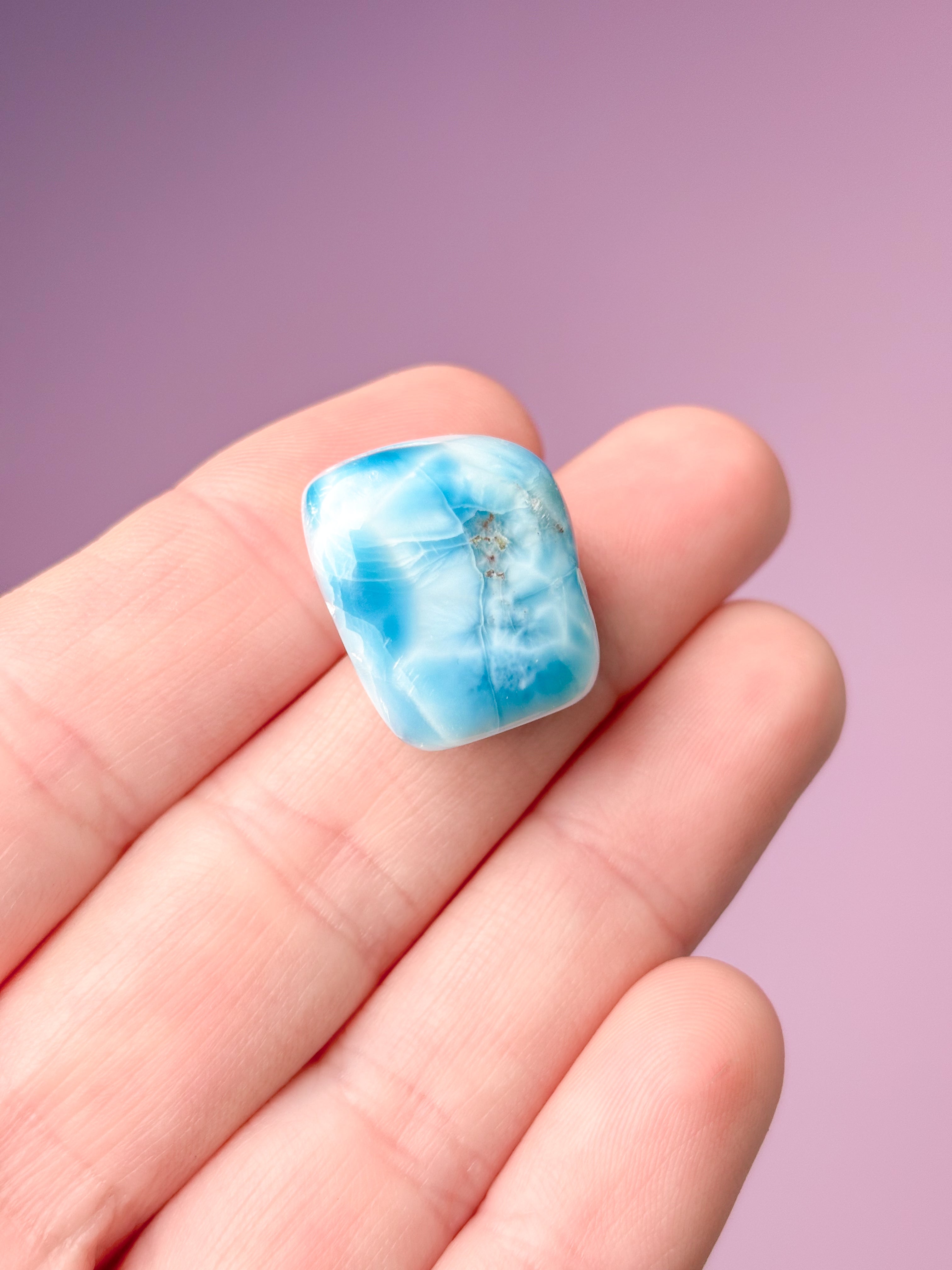 Larimar Pocket Stone Polished (No. 36) Exclusive Quality