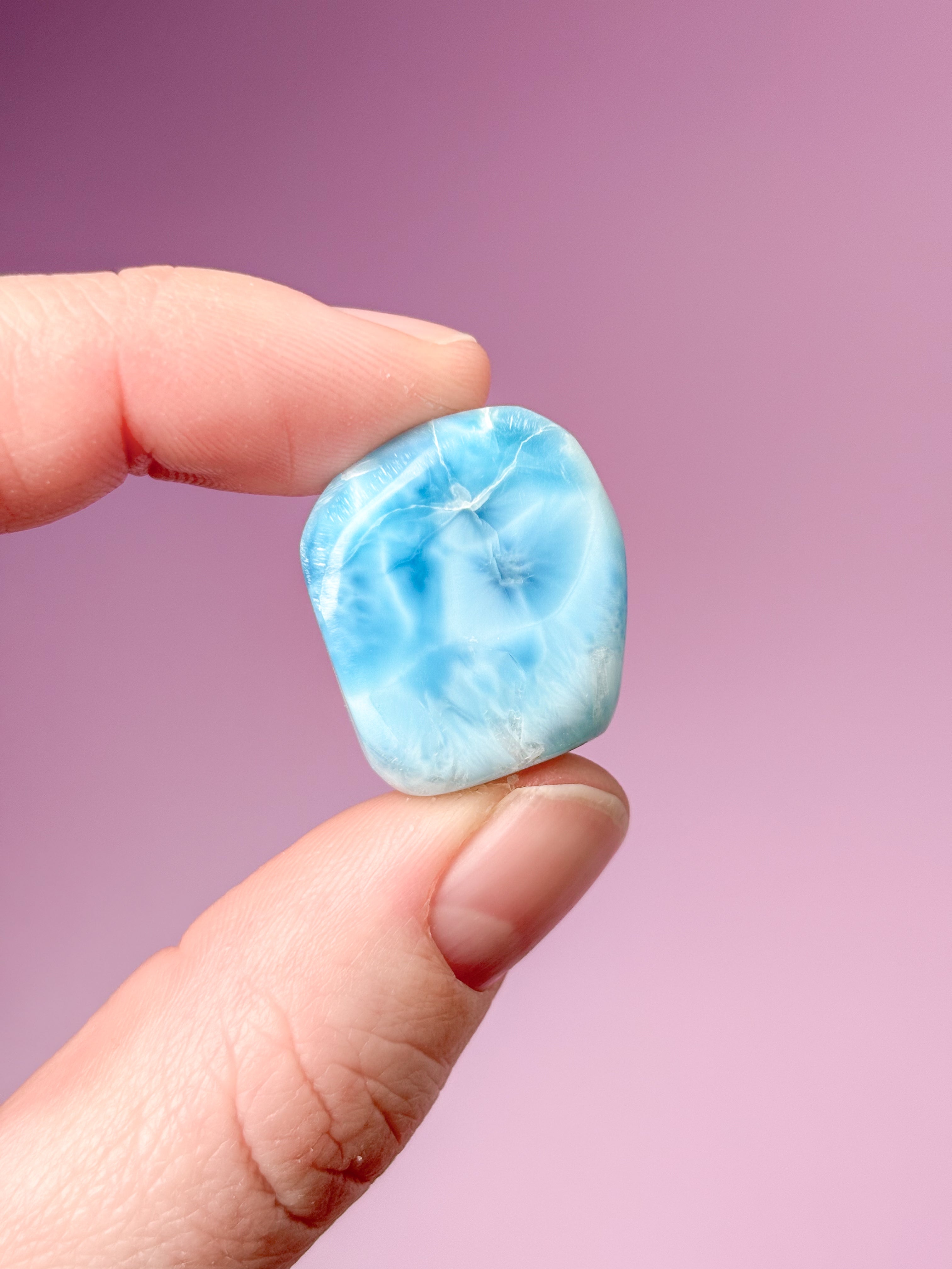Larimar Pocket Stone Polished (No. 39) Exclusive Quality
