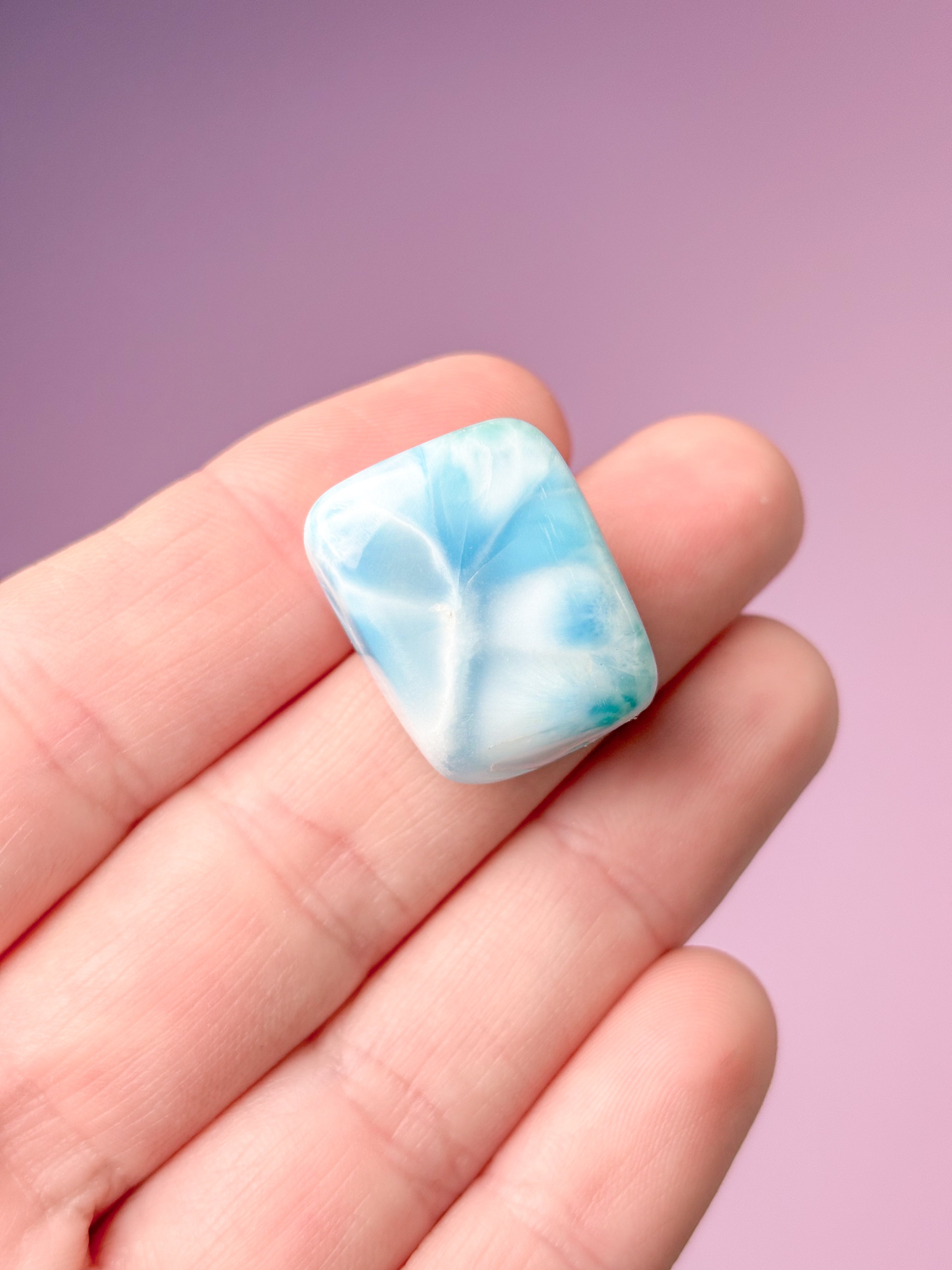 Larimar Pocket Stone Polished (No. 40) Exclusive Quality