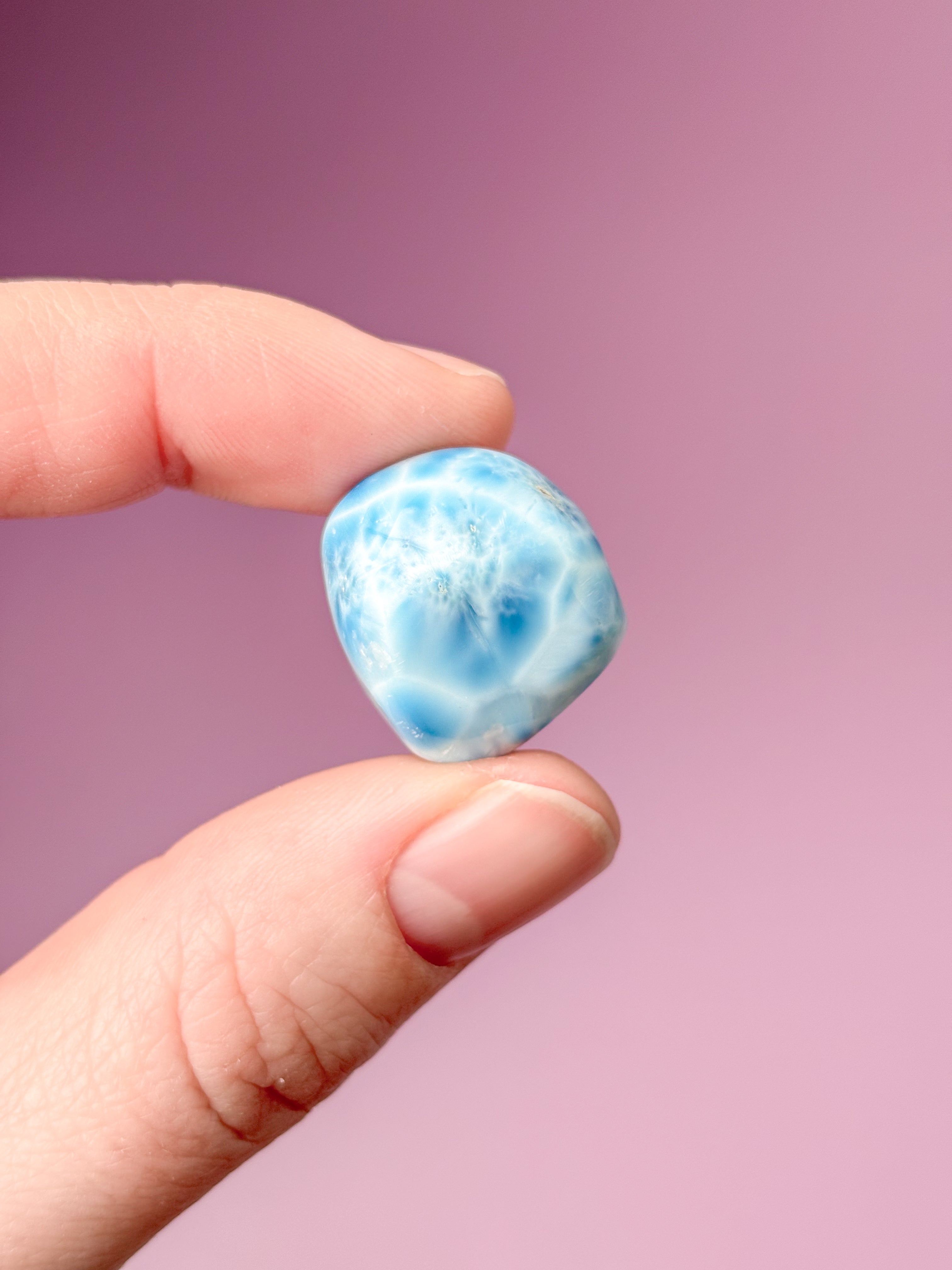 Larimar Pocket Stone Polished (No. 42) Exclusive Quality