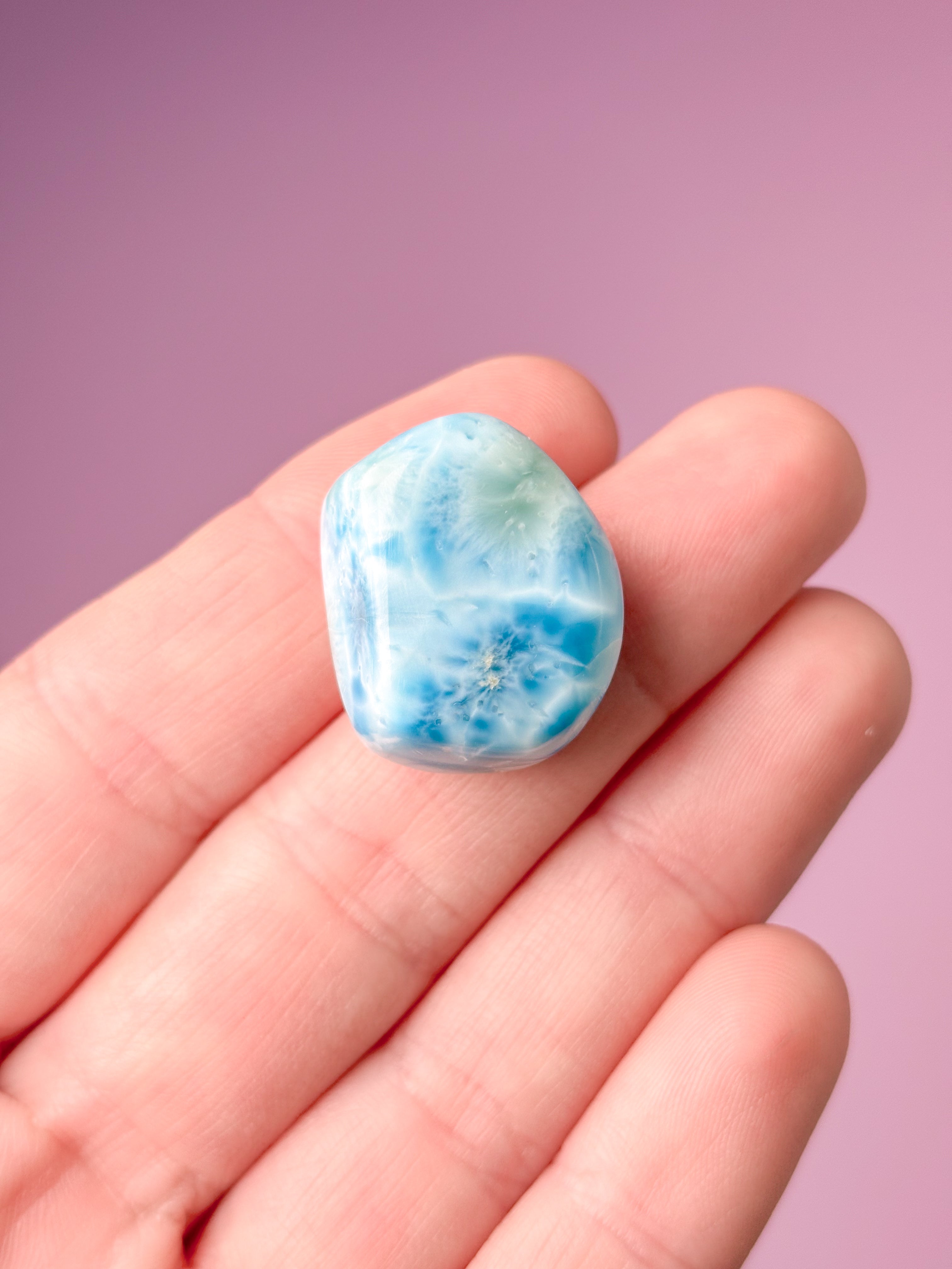Larimar Pocket Stone Polished (No. 45) Exclusive Quality