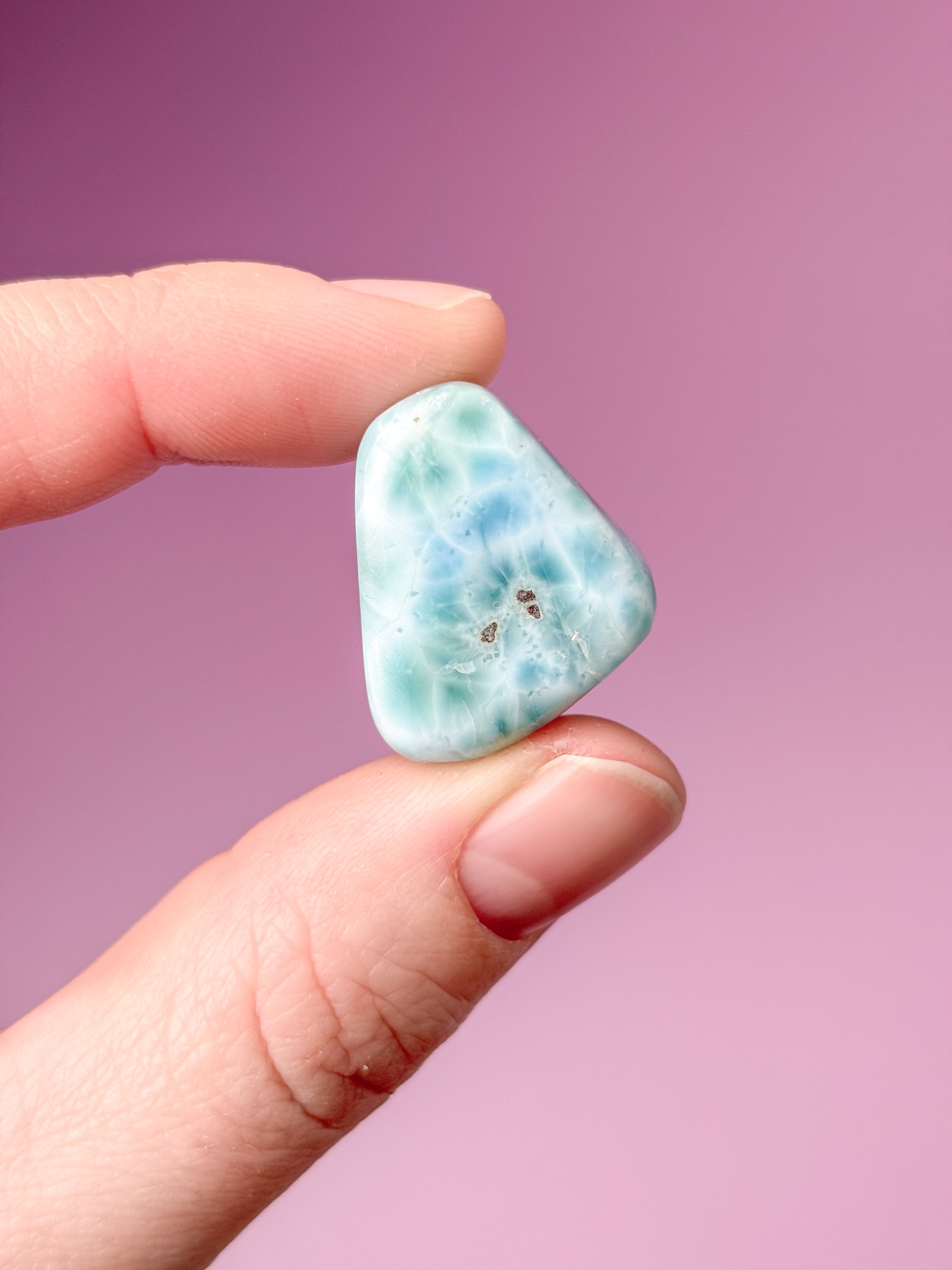 Larimar Pocket Stone Polished (No. 47) Exclusive Quality