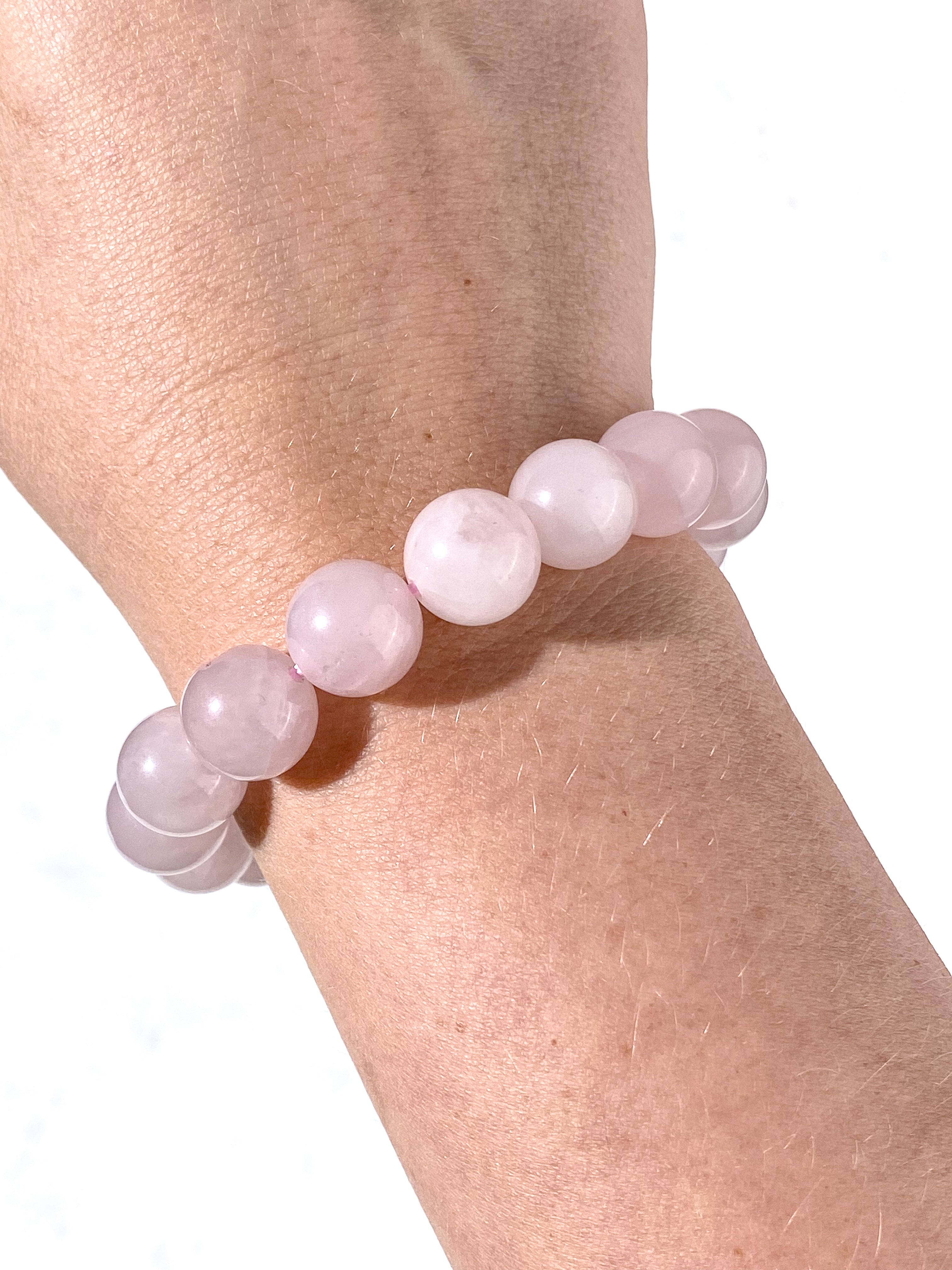 Chunky Rosakvarts Armbånd (12 mm)