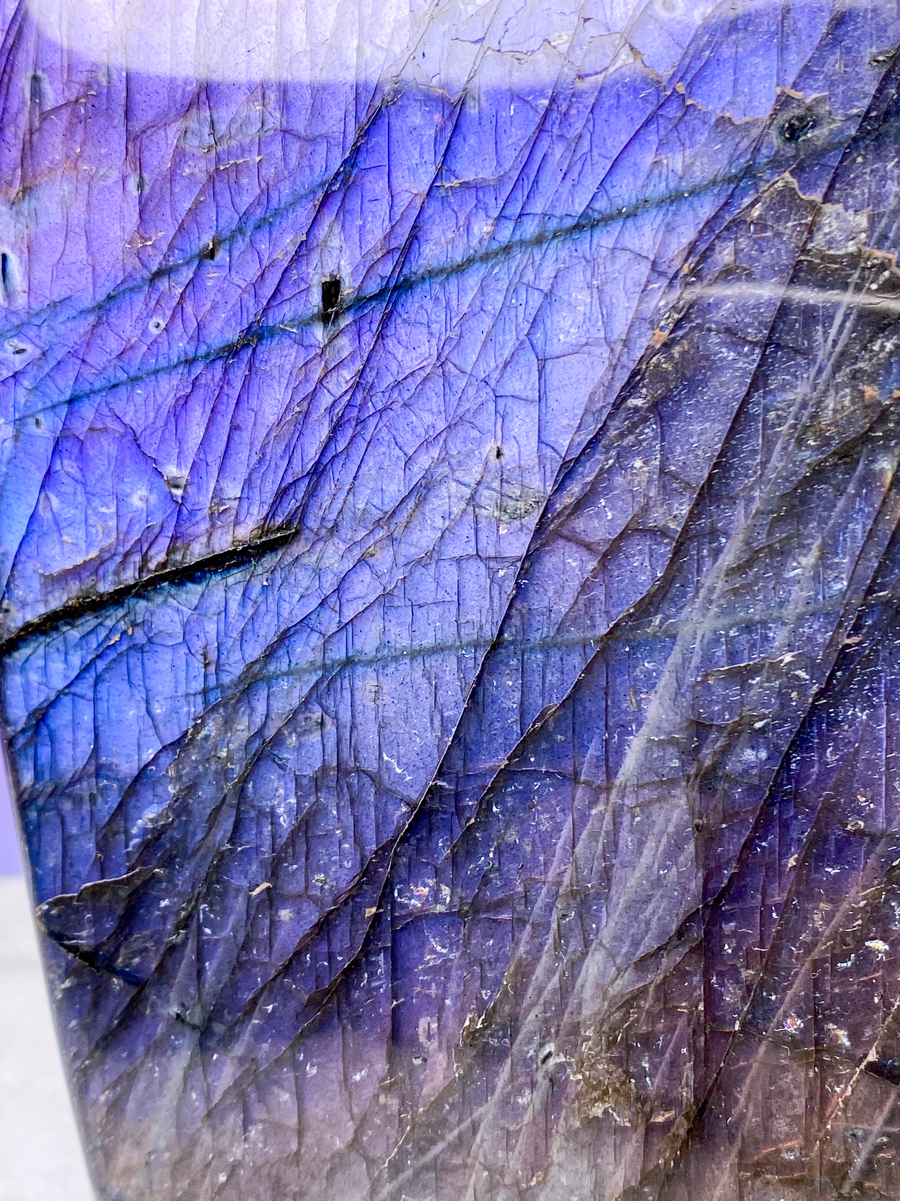 Kæmpe Lilla Labradorit Freeform (Nr. 1)