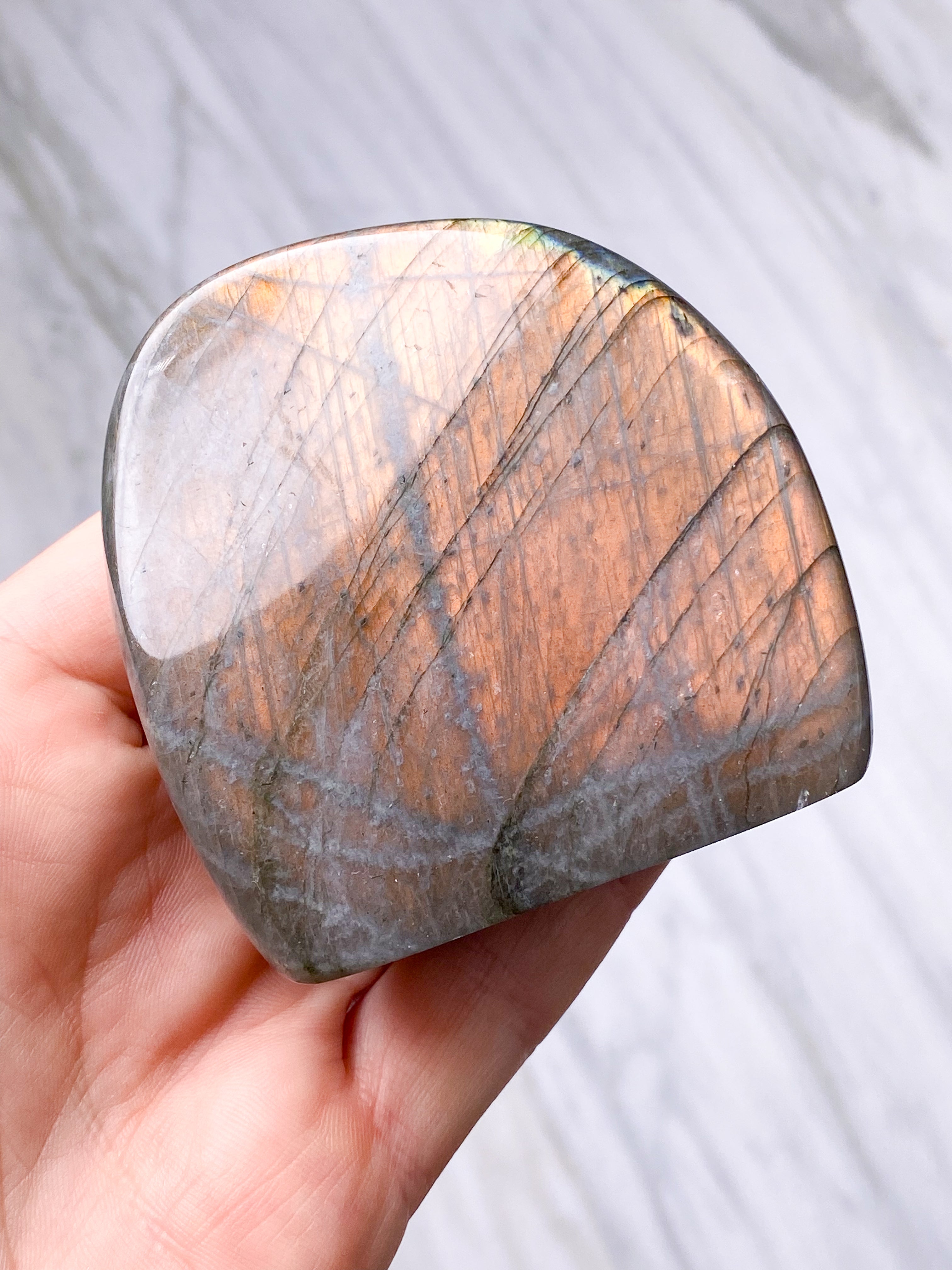 Guld labradorite hjärta