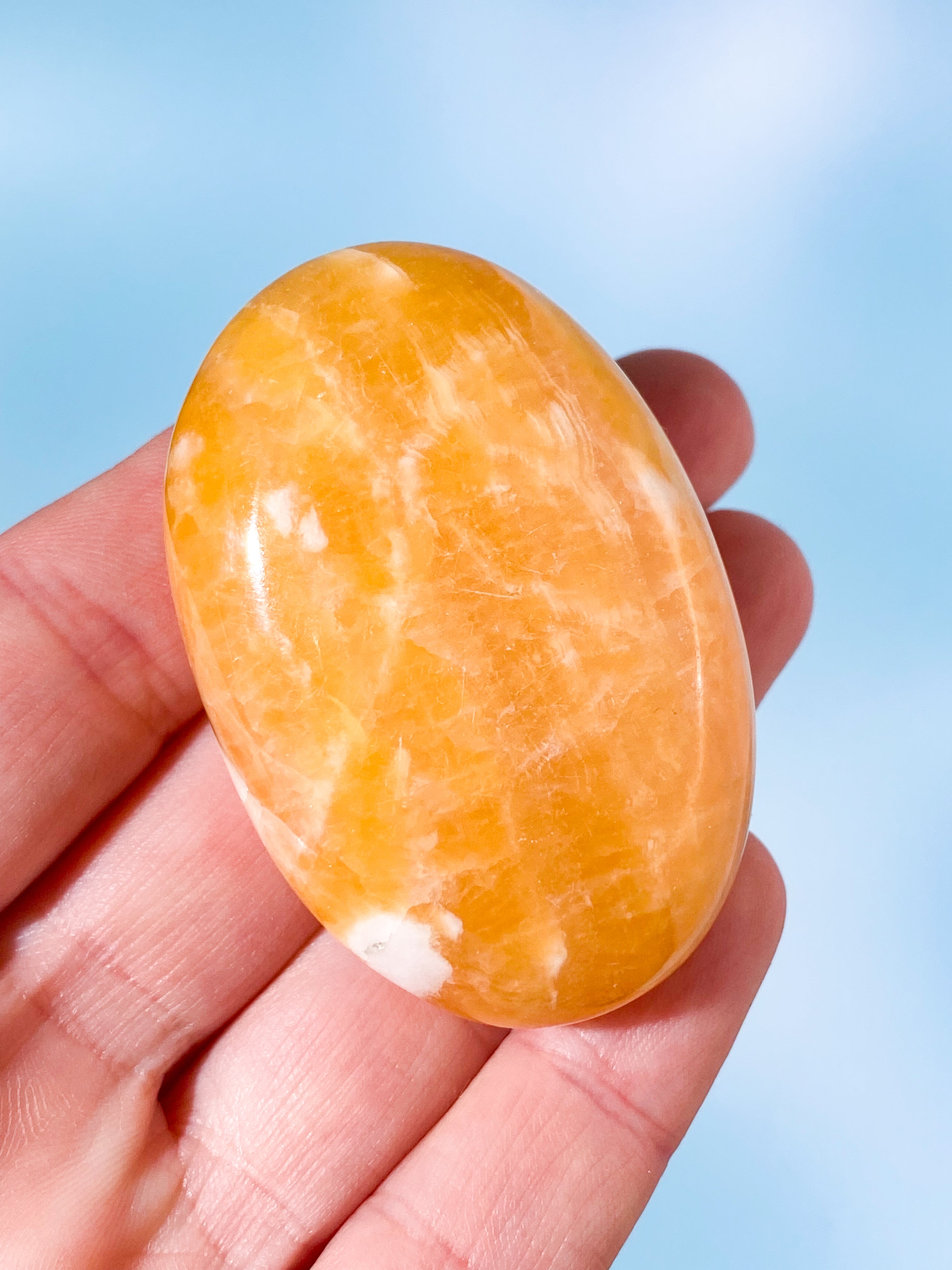 Orange Calcit Palmstone (Nr. 5)