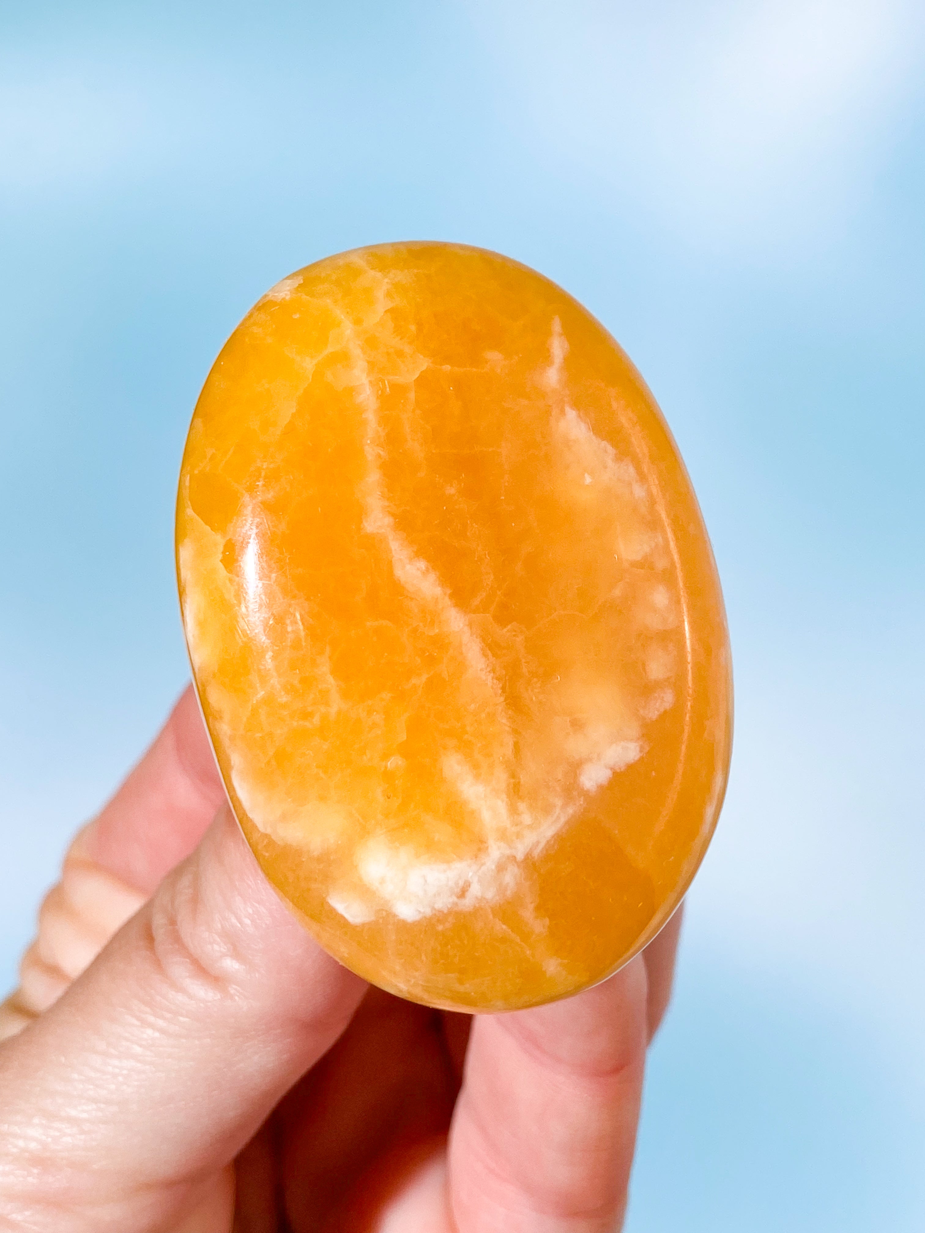 Orange Calcit Palmstone (Nr. 6)