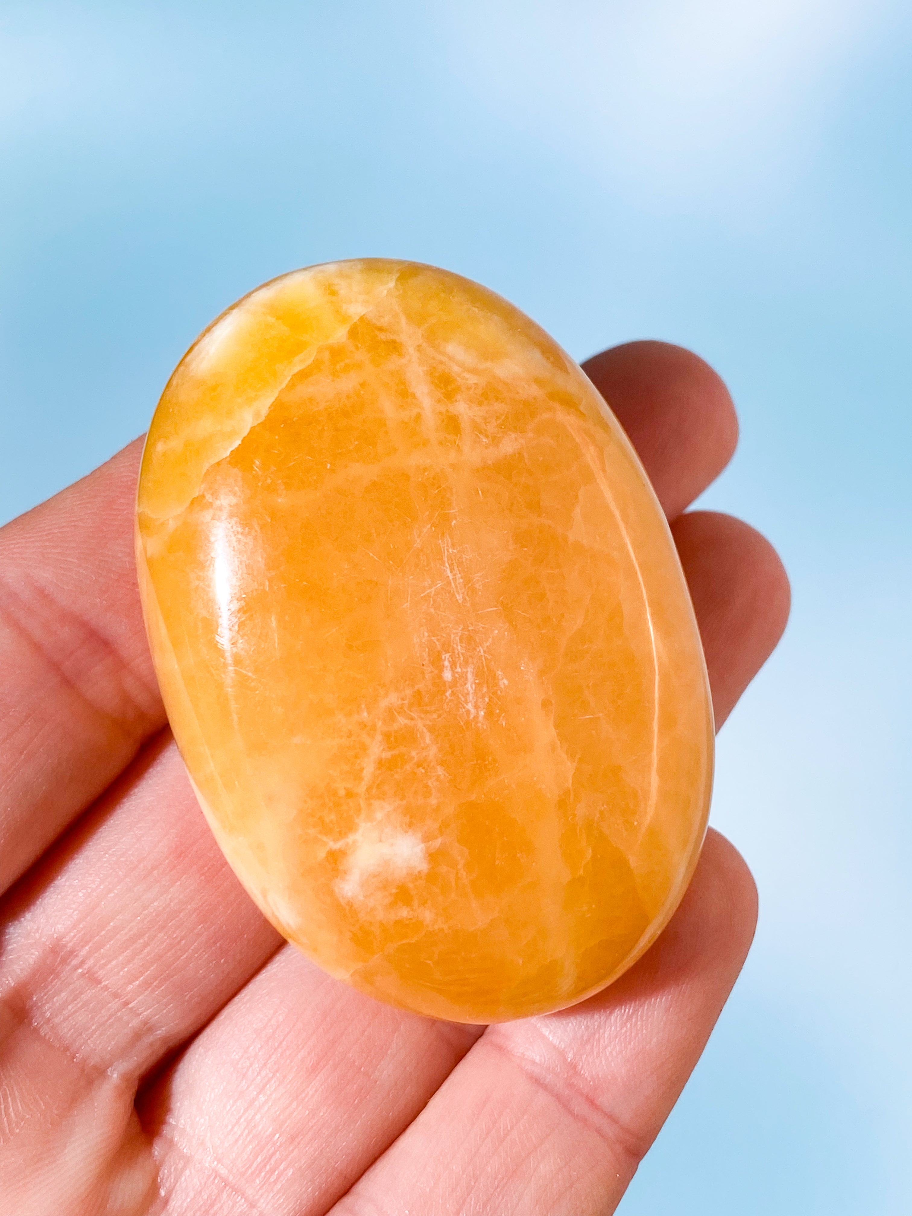 Orange Calcit Palmstone (Nr. 6)