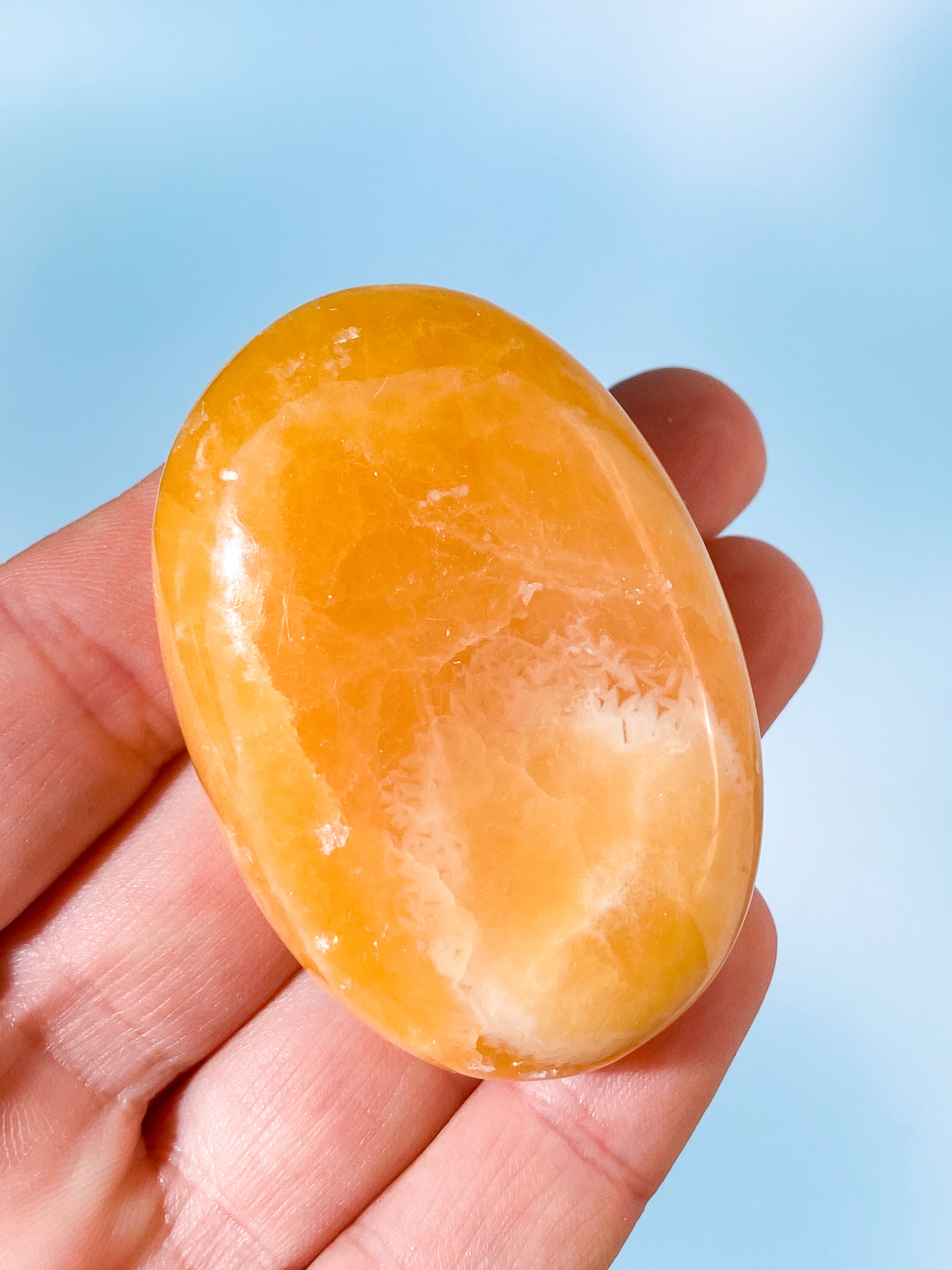 Orange Calcit Palmstone (Nr. 9)