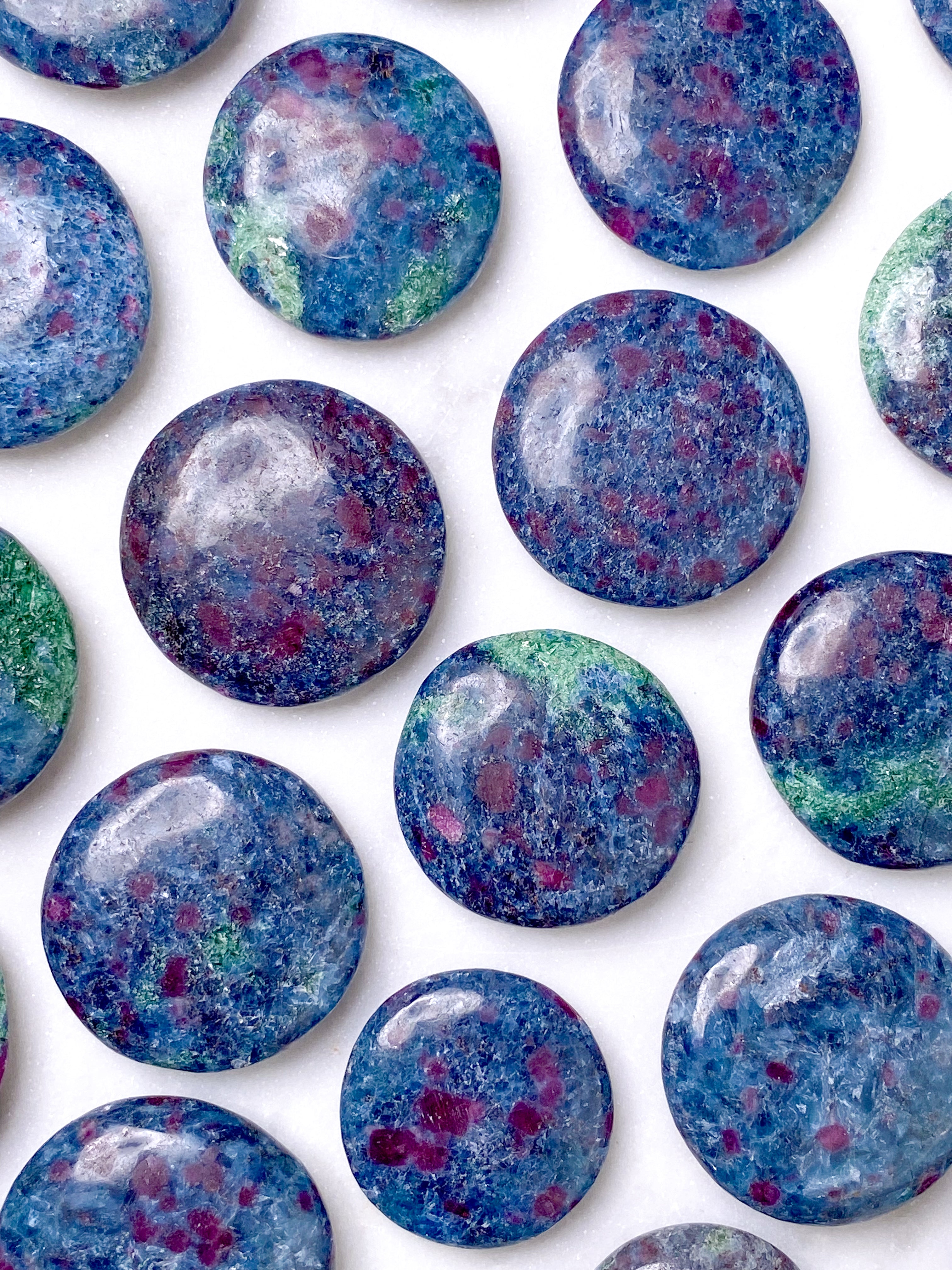 Ruby In Kyanite Mini Disc (Flat Polished Gemstone)