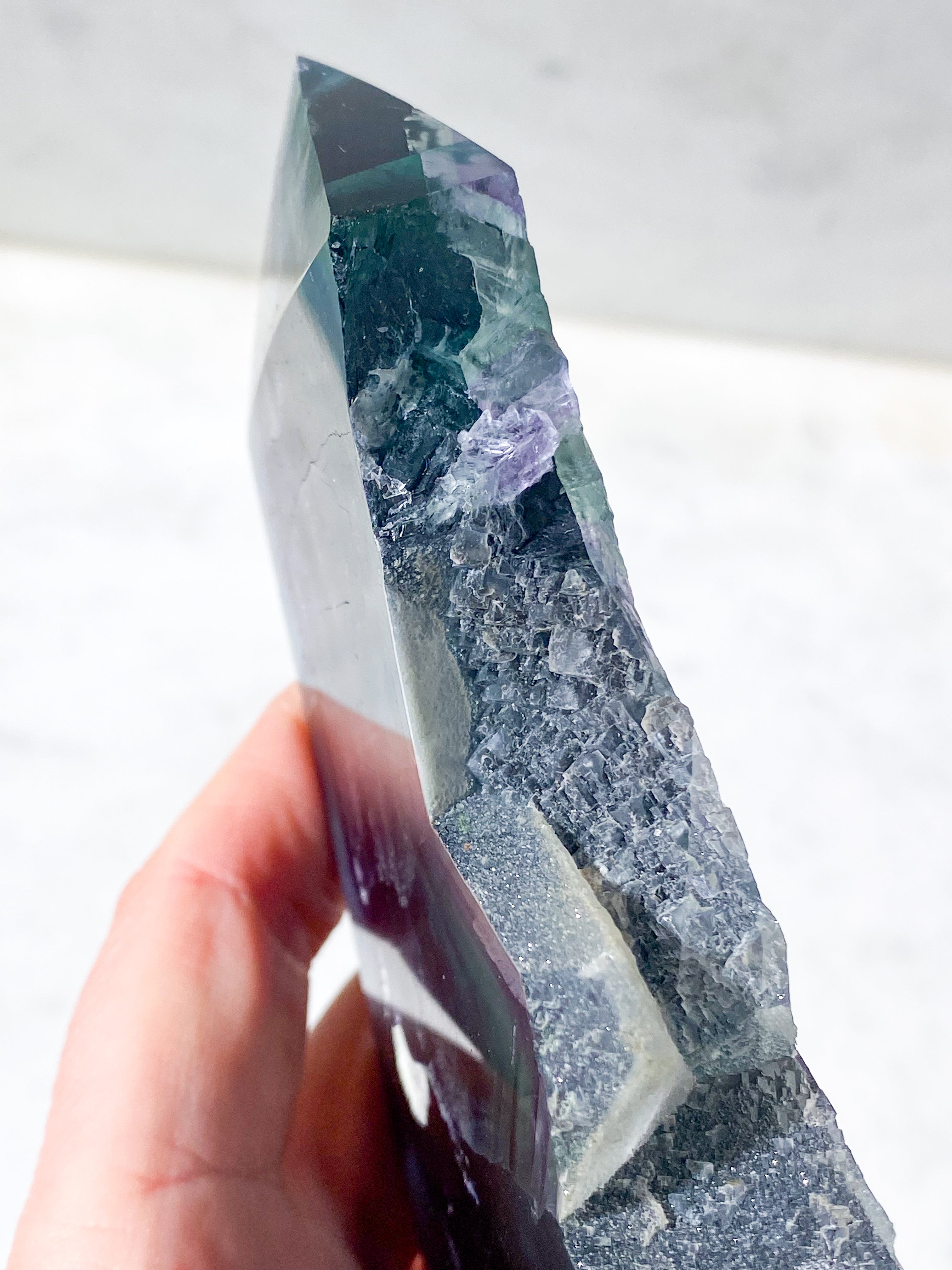 Regnbue Fluorit Rå Tårn (Nr. 3)