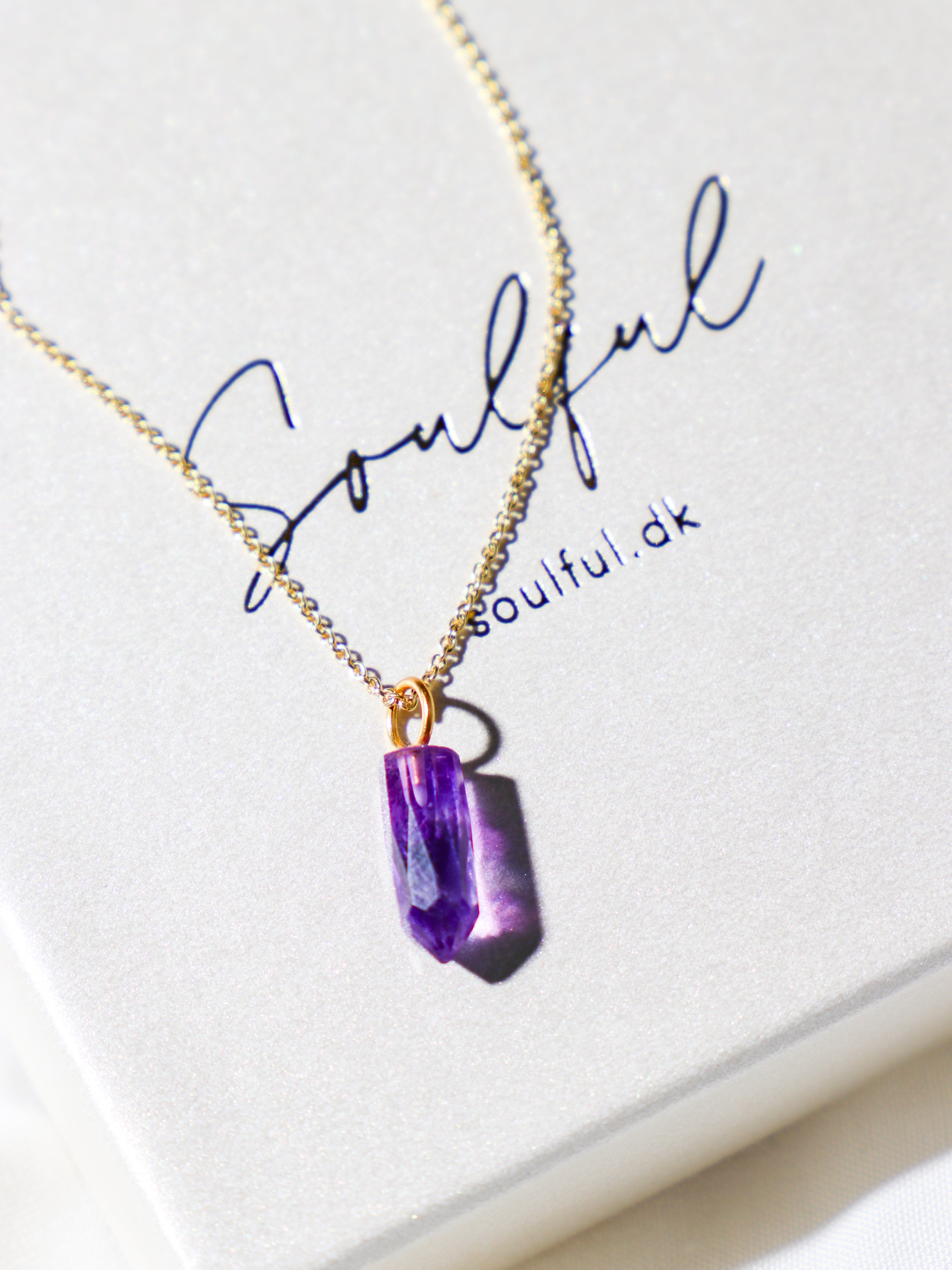 Ametyst Spids Halskæde